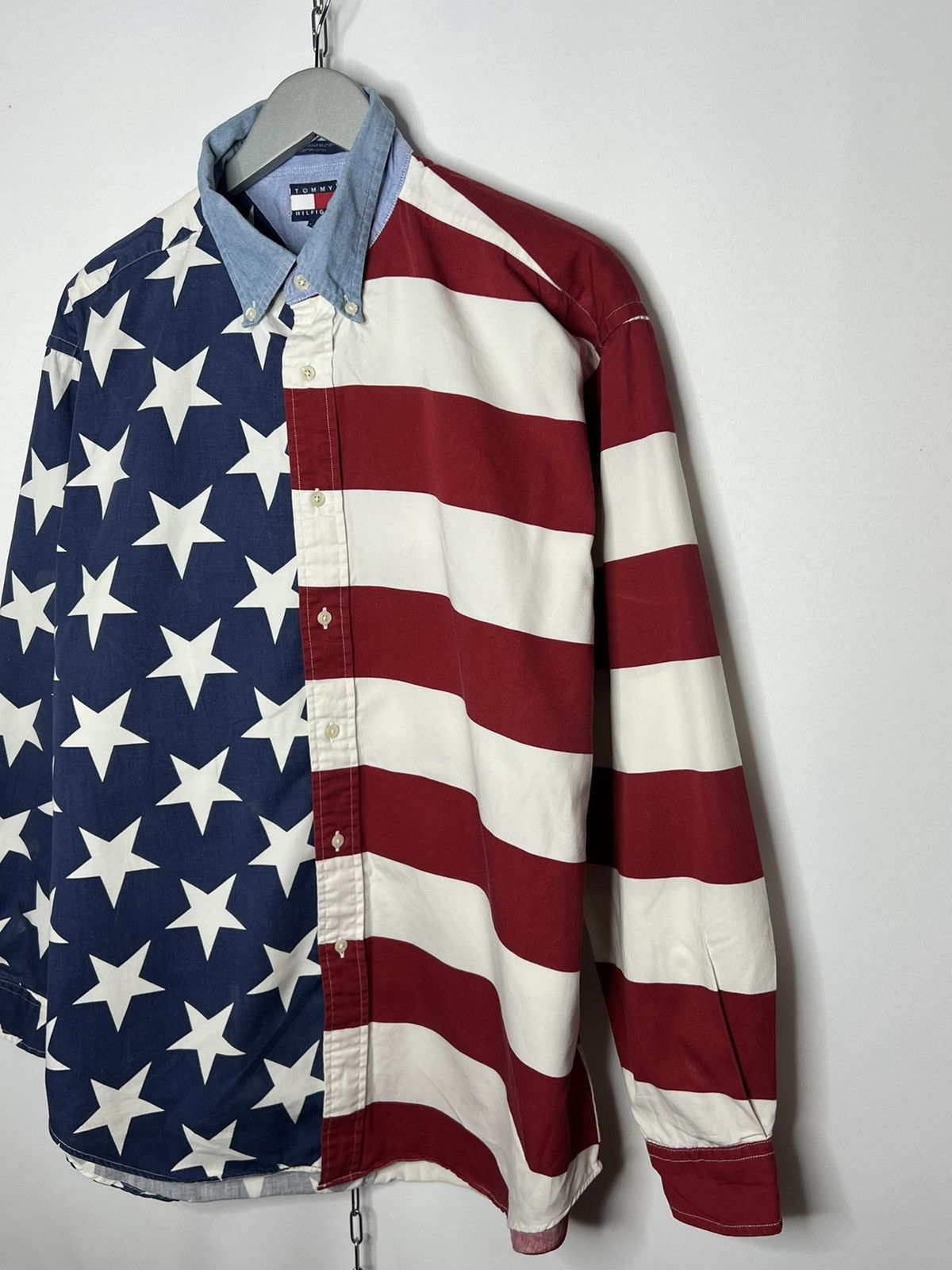Designer Vintage Tommy Hillfiger Designer Luxury Shirt Long Sleeve Size US L / EU 52-54 / 3 - 3 Thumbnail