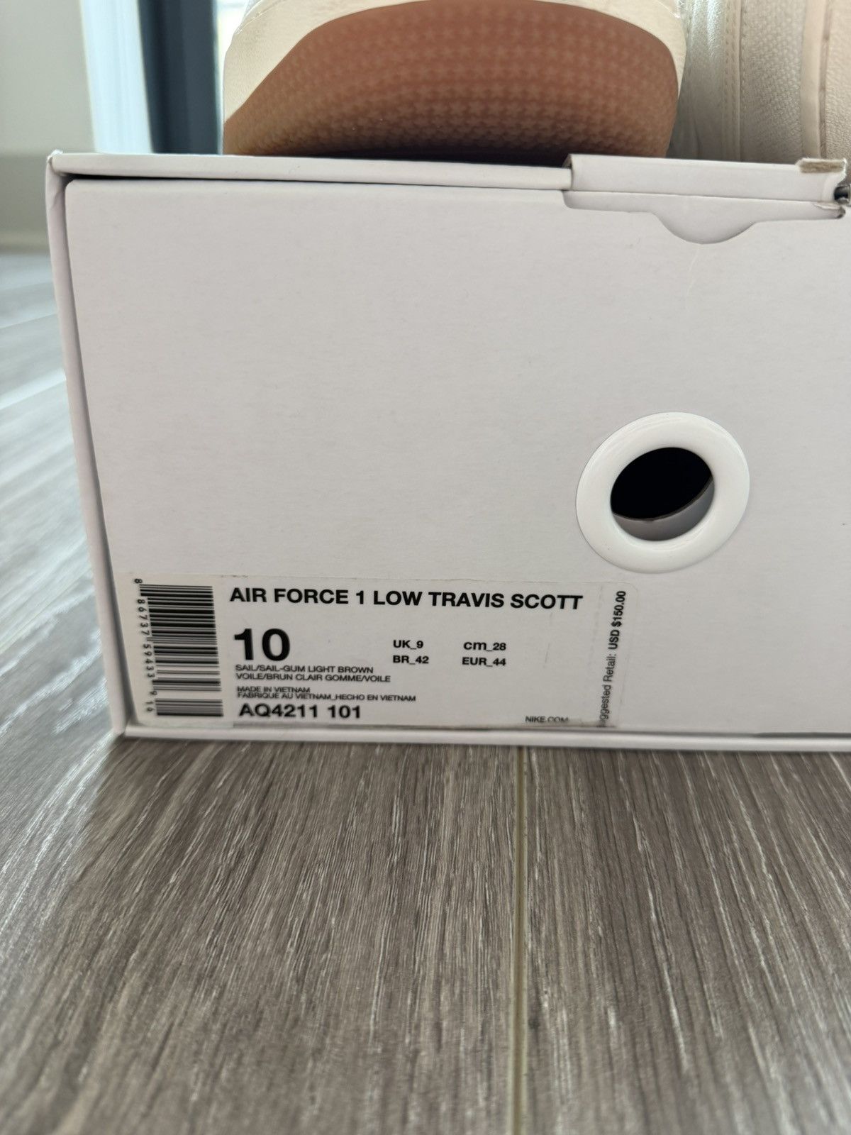 Nike × Travis Scott Travis Scott Air Force 1 Sail Size US 10 / EU 43 - 6 Thumbnail