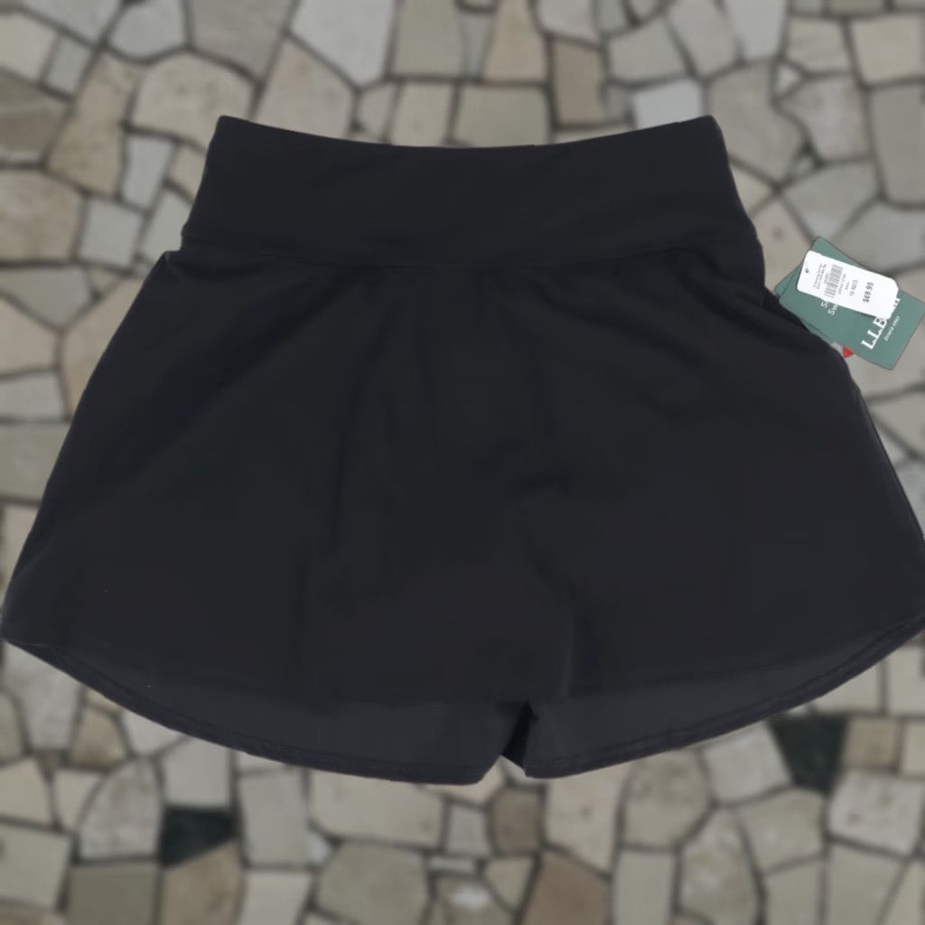 Lands' End Lands End Women's 16 Black High Stretch Slimming Swim Skirt Nylon Woven Athletic Shorts Adult Regular Size 38" / US 16 / IT 52 - 1 Thumbnail