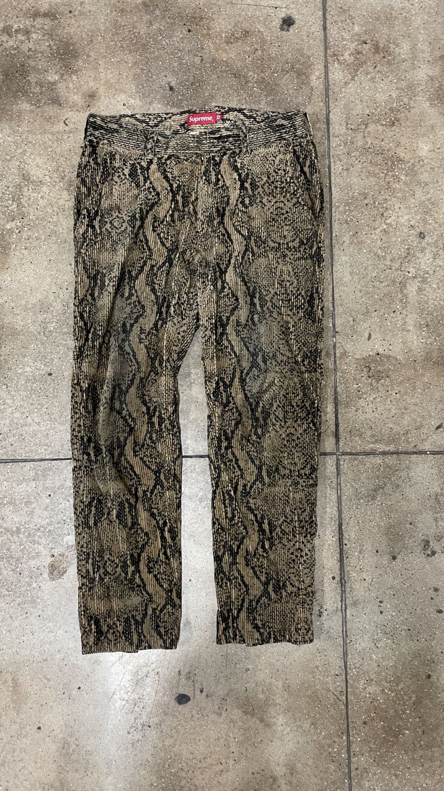 Supreme Supreme Snakeskin Corduroy Flight Pant Brown 32 Size US 32 / EU 48 - 1 Thumbnail