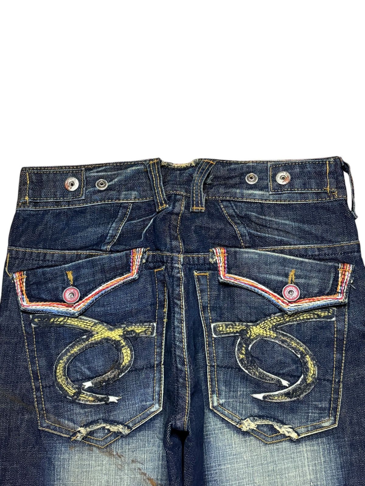 Japanese Brand Vintage Japanese Brand Mud Wash Side Adjuster Loose Jeans Size US 29 - 8 Thumbnail