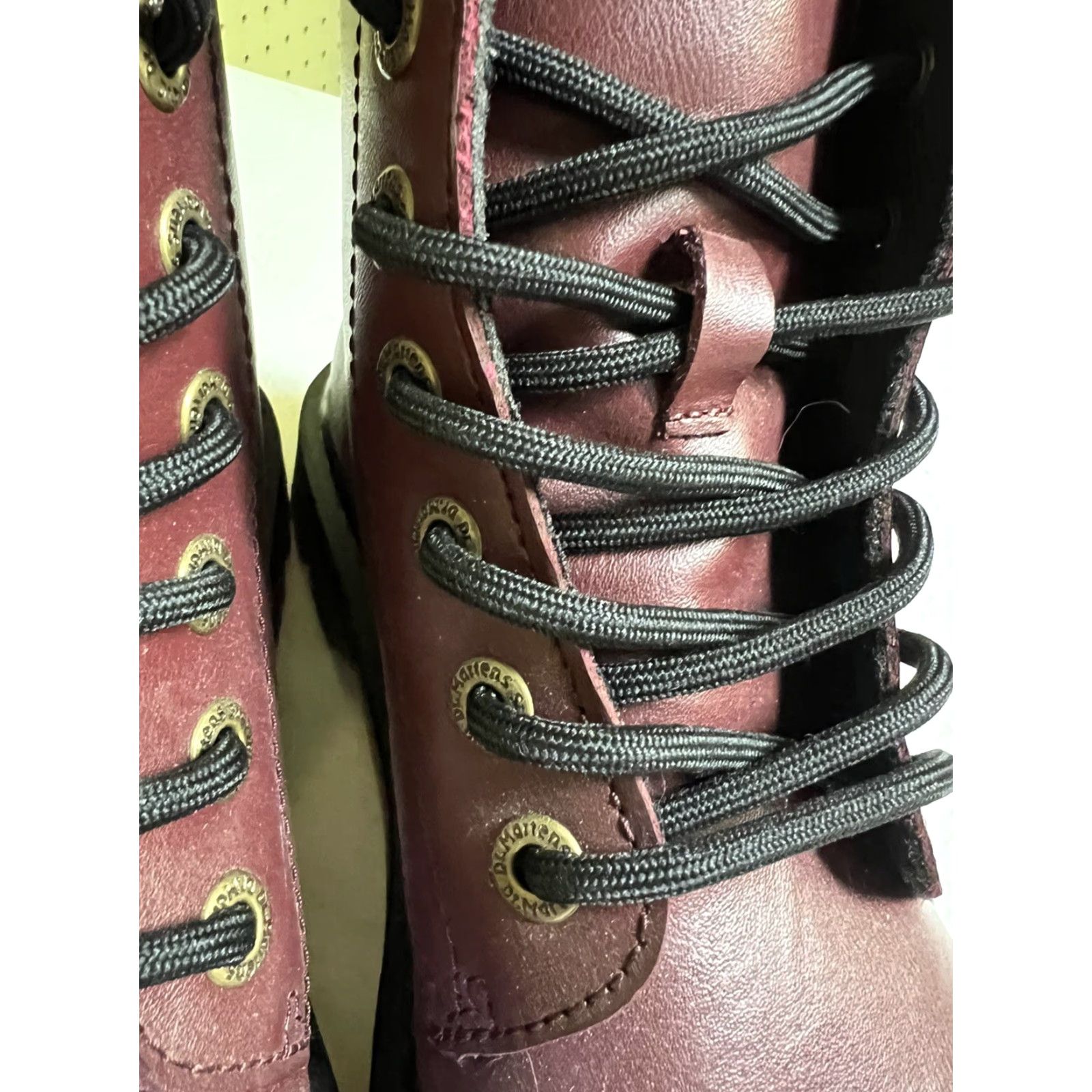 Dr. Martens Dr Martens Luana Cherry Red Women's Boots Leather Air Wair AW004 Lace Up Shoes Boots Womens Size 7 5? Size US 5 / IT 35 - 3 Thumbnail