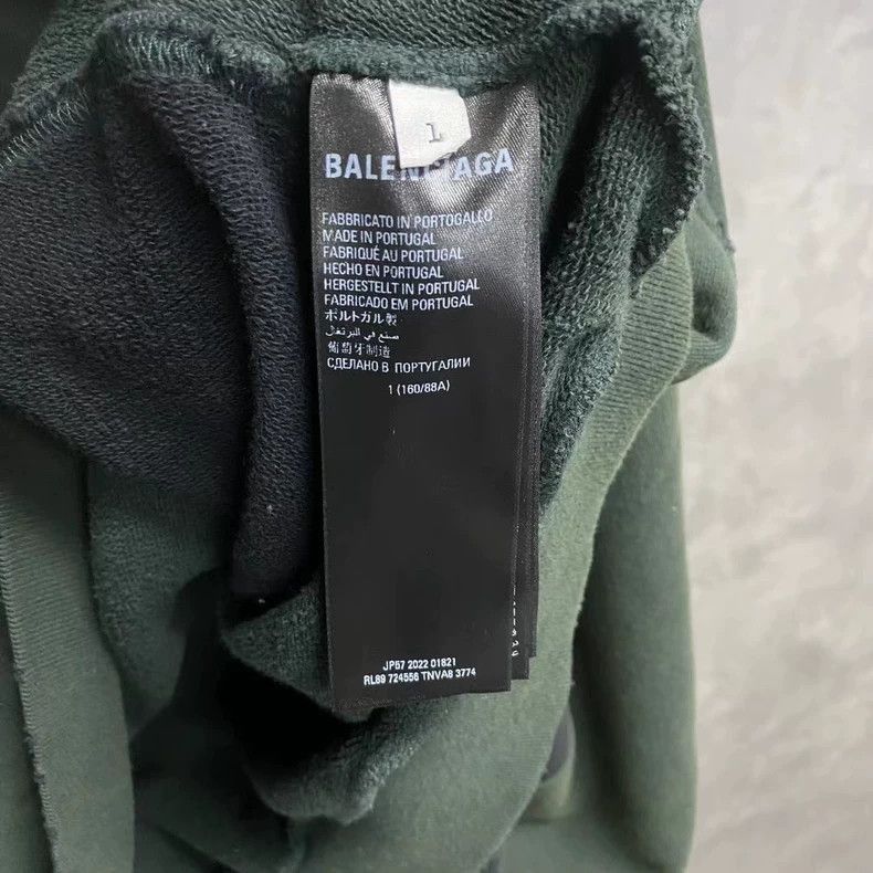 Balenciaga Balenciaga Green Embroidered Logo Hoodie-2506 Size US M / EU 48-50 / 2 - 4 Thumbnail