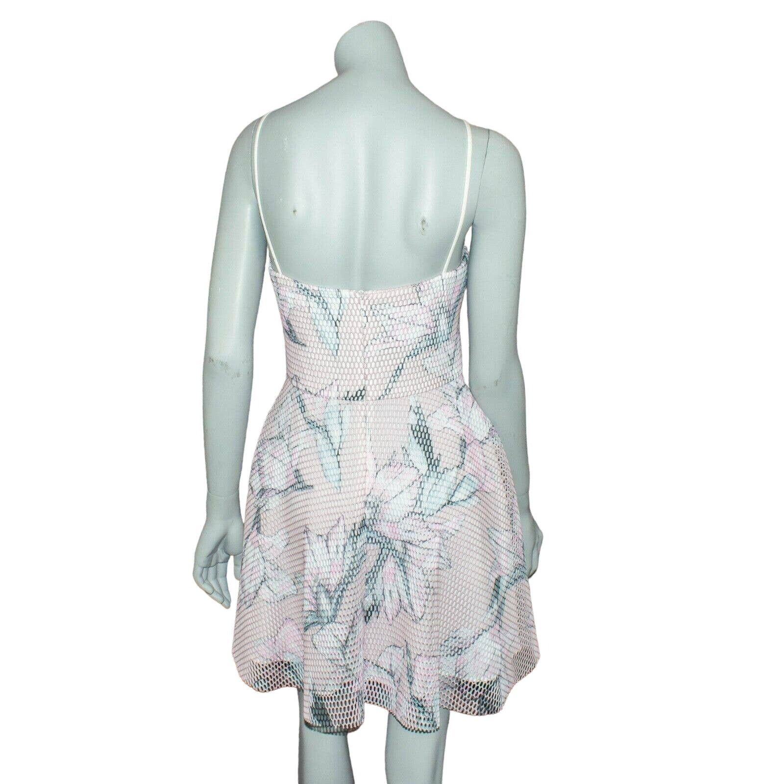 Black Halo BLACK HALO $390 Strap Dress Pink Floral Mesh Layer Size 2 Size XS / US 0-2 / IT 36-38 - 4 Thumbnail