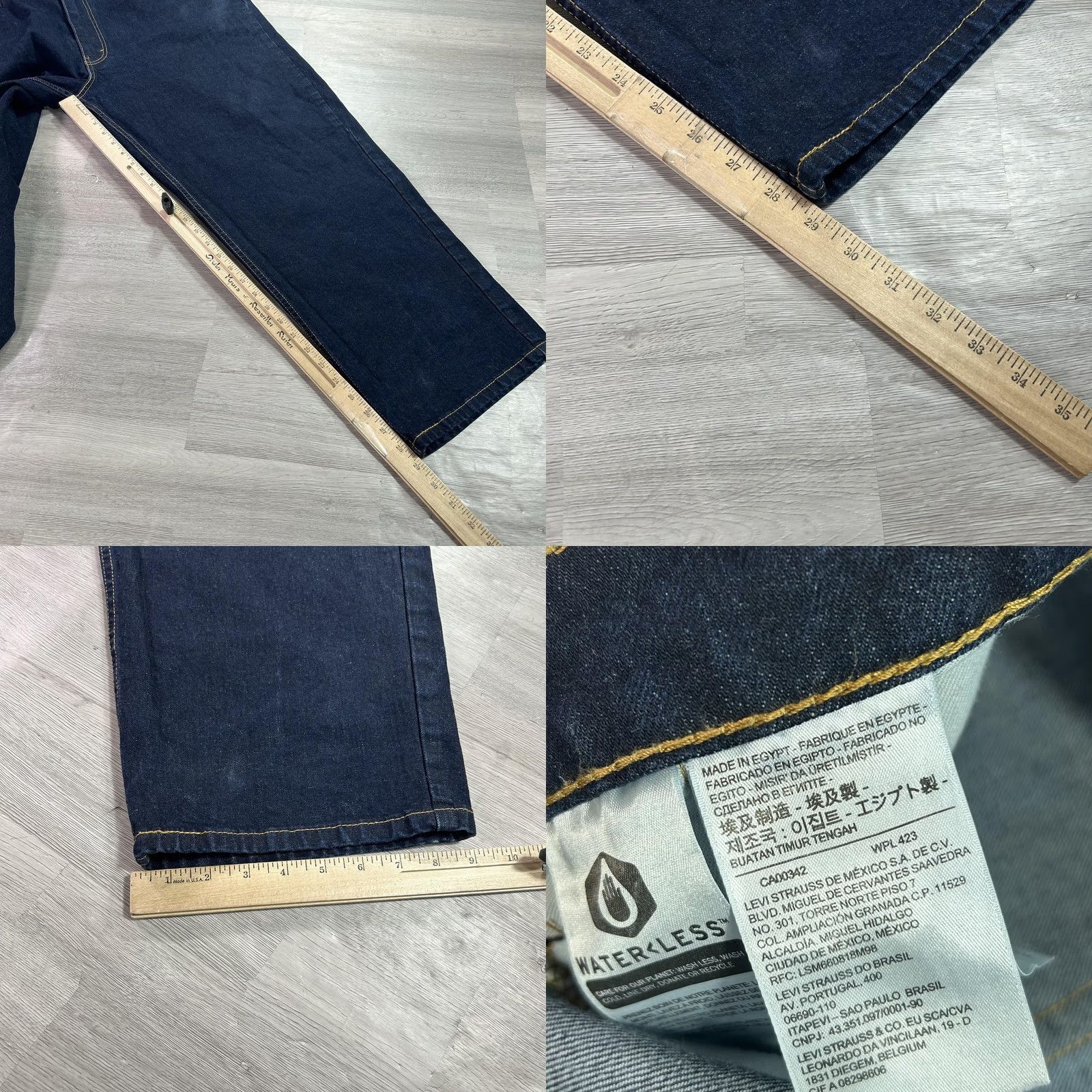 Levi's Levi's 550 Relaxed Jeans Mens W44 L29 Blue Denim Dark Wash Stretch Tapered 550 Jeans Size US 39 - 8 Thumbnail