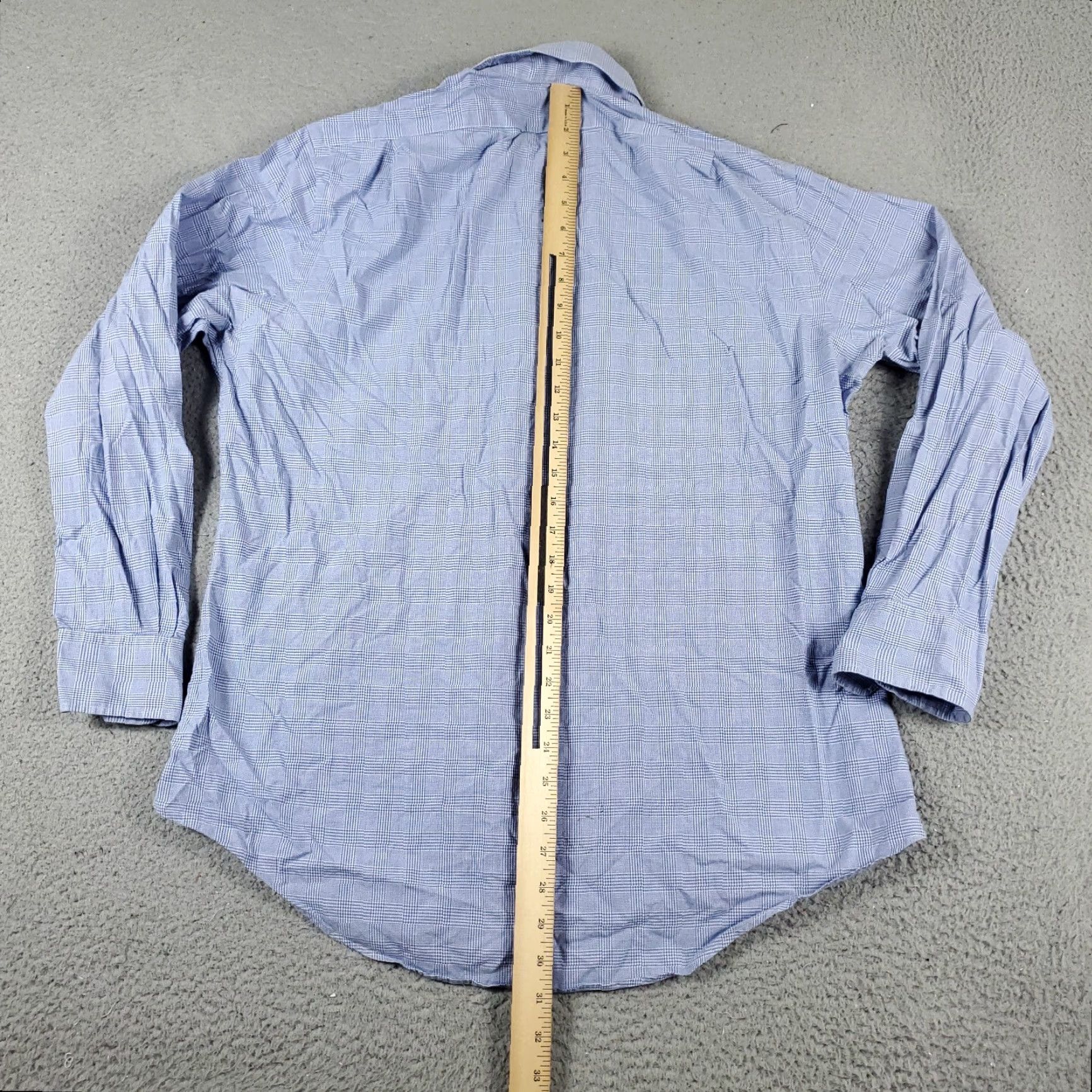 Ralph Lauren Ralph Lauren Dress Shirt Blue Plaid Button-Up Long Sleeve Adult 16 Mens Size 42R - 3 Thumbnail