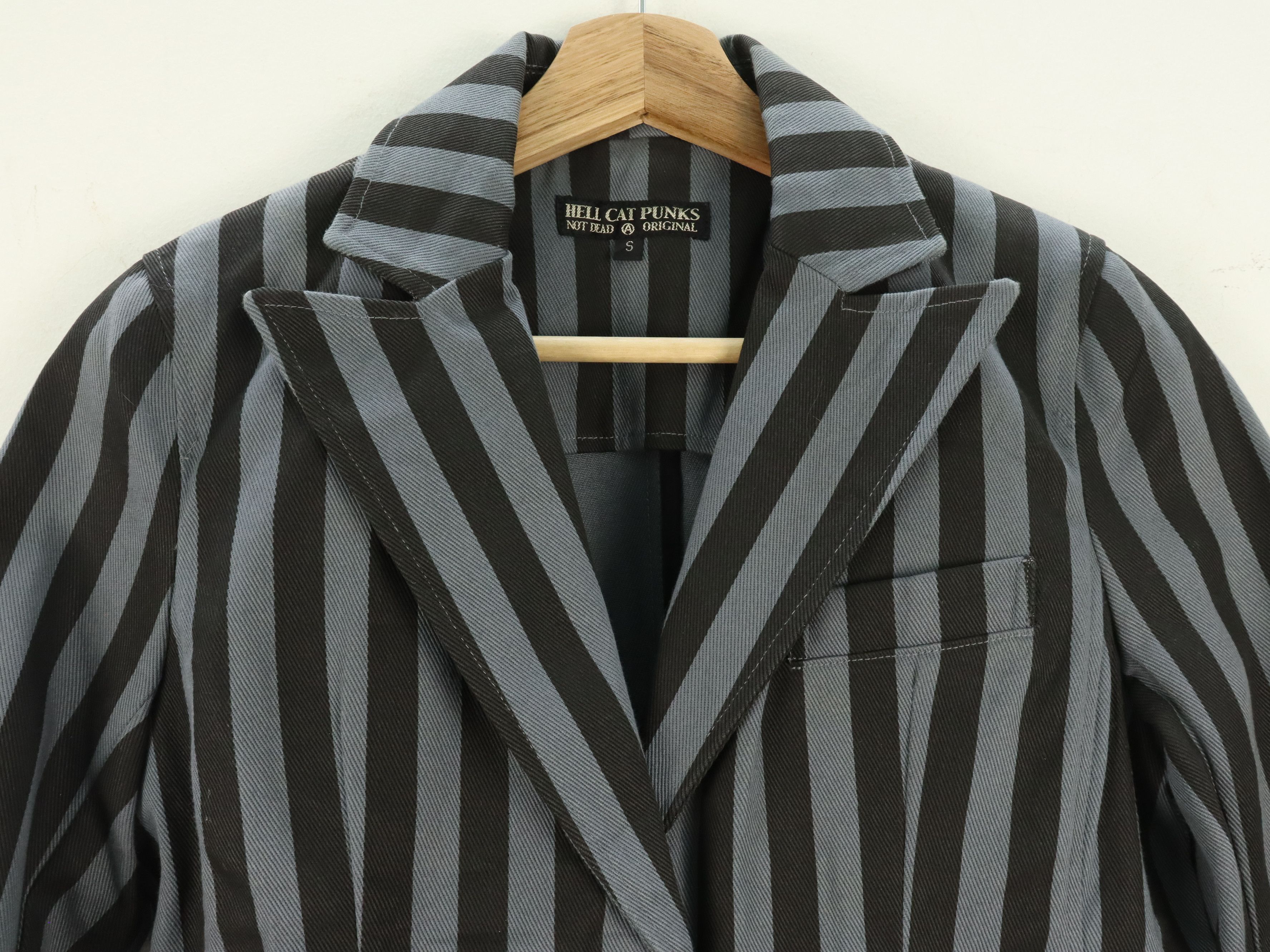 Other Hell Cat Punks Not Dead Original Striped Coat Jacket Size S / US 4 / IT 40 - 6 Thumbnail