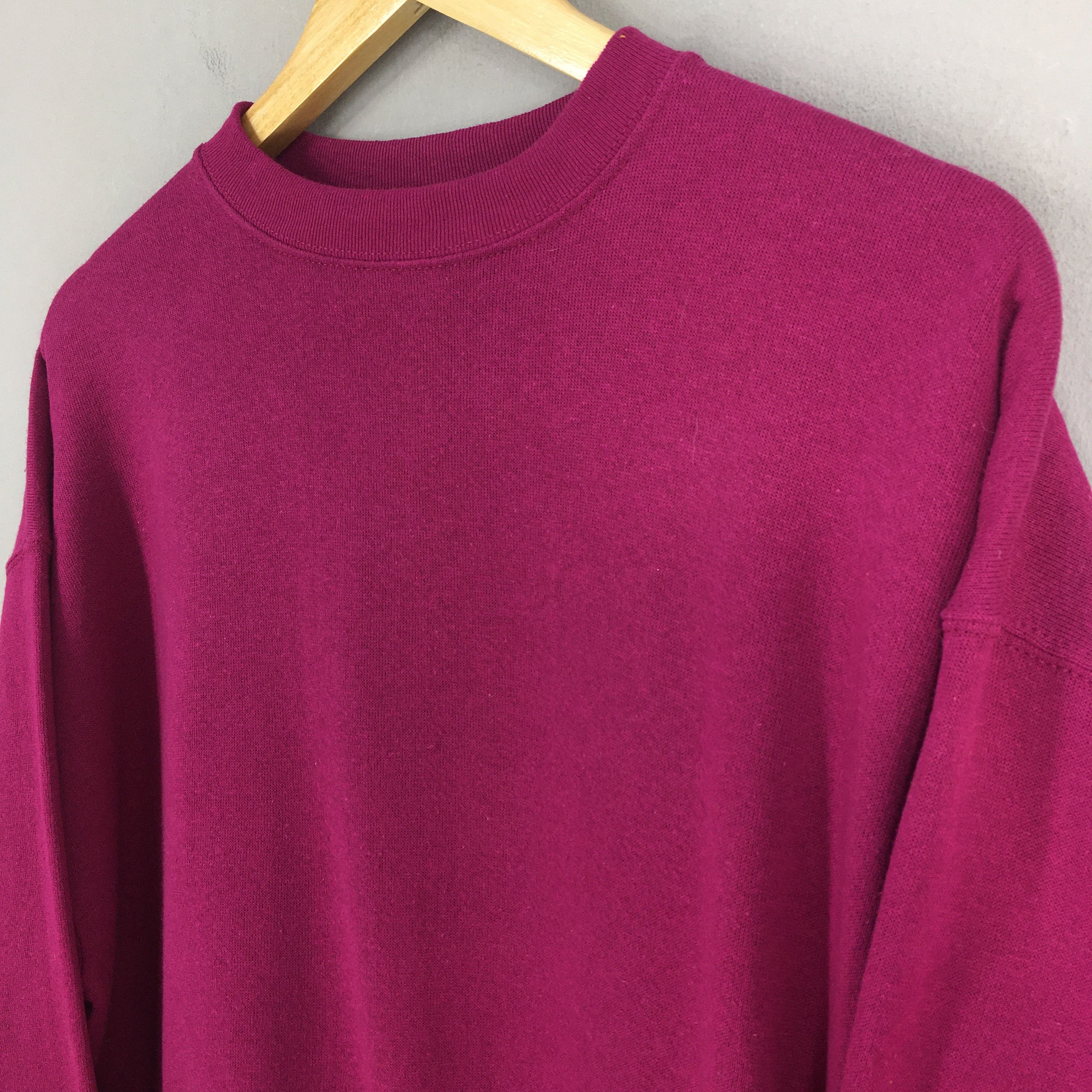 Tultex × Vintage Vintage Tultex Plain Pink Sweatshirt Large Size US L / EU 52-54 / 3 - 3 Thumbnail