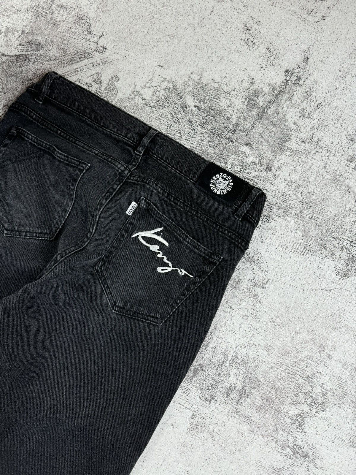 Kenzo Kenzo Paris Jungle Signature Logo Luxury Rap Jeans Bottoms Size US 32 / EU 48 - 6 Thumbnail