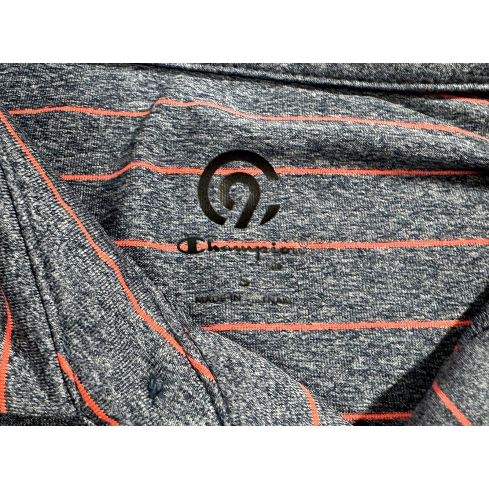 Champion Champion Polo Shirt Mens Small Gray Striped Stretch Performance Golf Casual Size US S / EU 44-46 / 1 - 3 Thumbnail