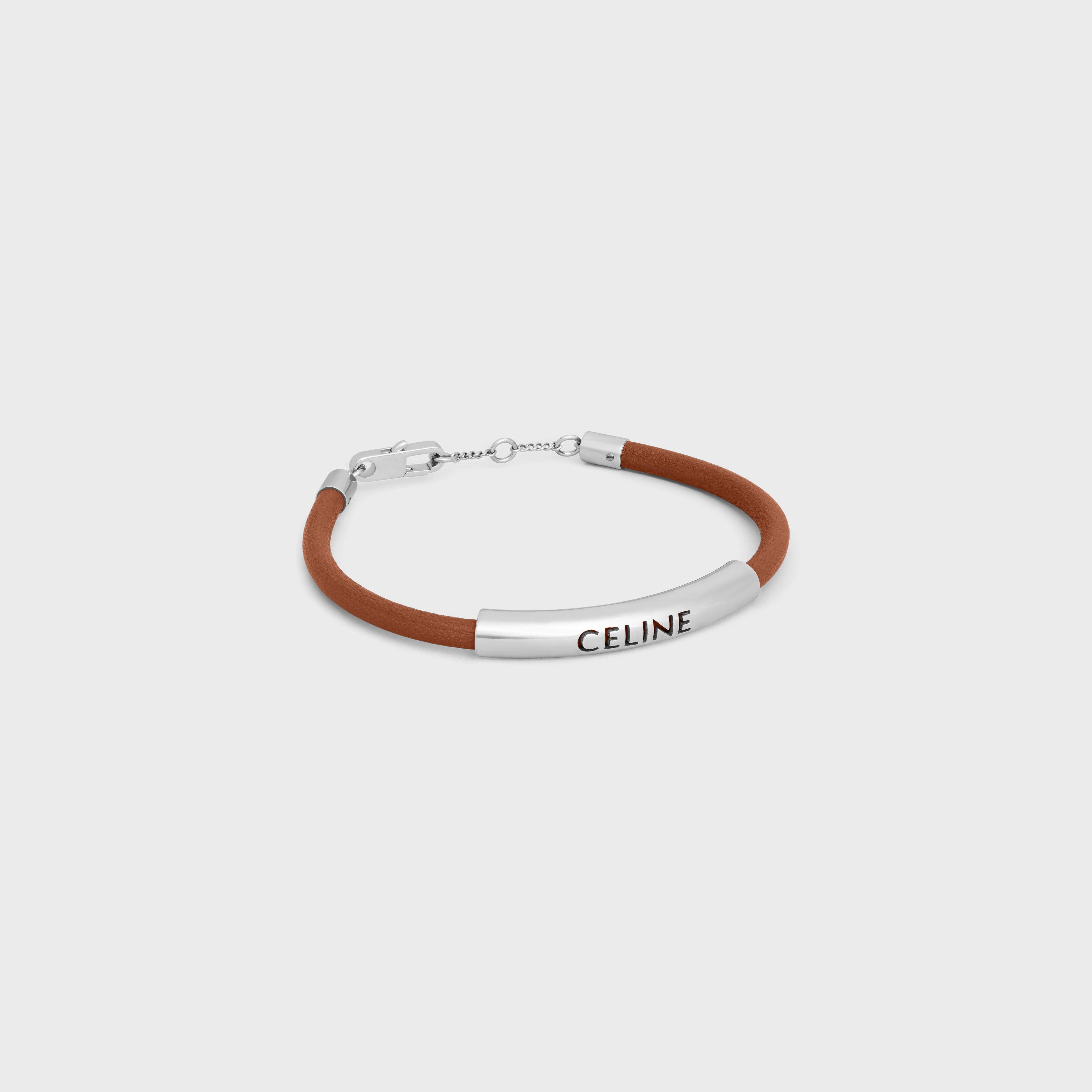 Celine o1bcso1str0925 460ZW3BLM Size: OS / Bracelet in Silver /Tan Size ONE SIZE - 3 Thumbnail