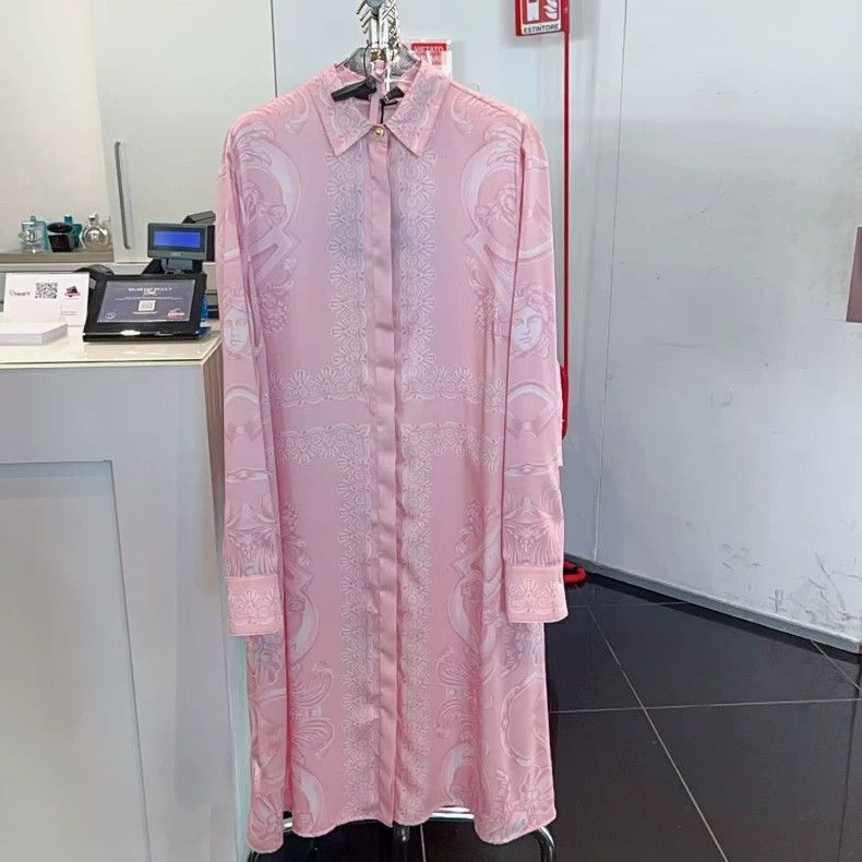 Versace Versace Baroque shirt dress Size L / US 10 / IT 46 - 1 Thumbnail