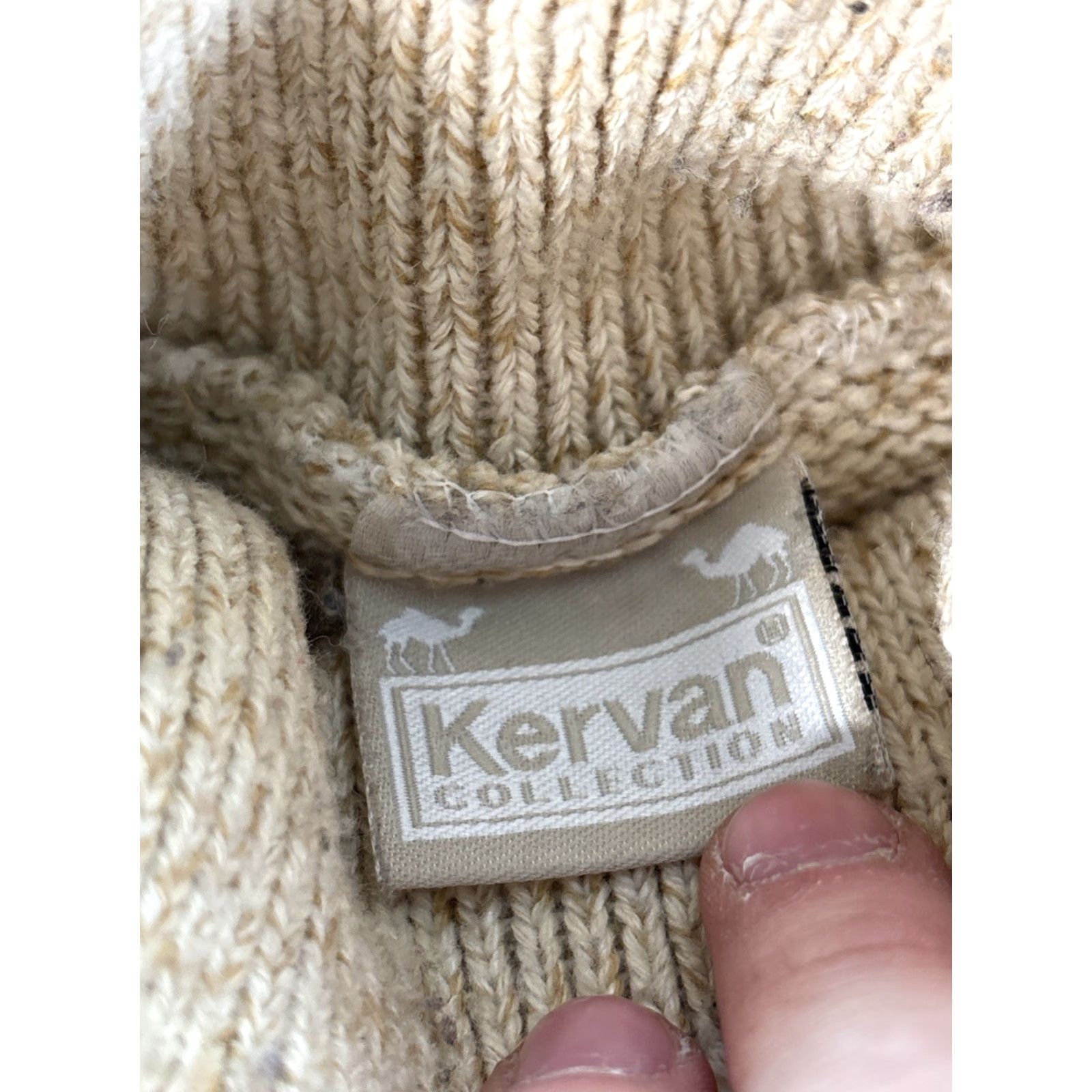 Coogi VINTAGE Kervan Sweater Cardigan Turtleneck Striped Lambswool XL Mens Ivory Abstract Style Size US XL / EU 56 / 4 - 4 Thumbnail