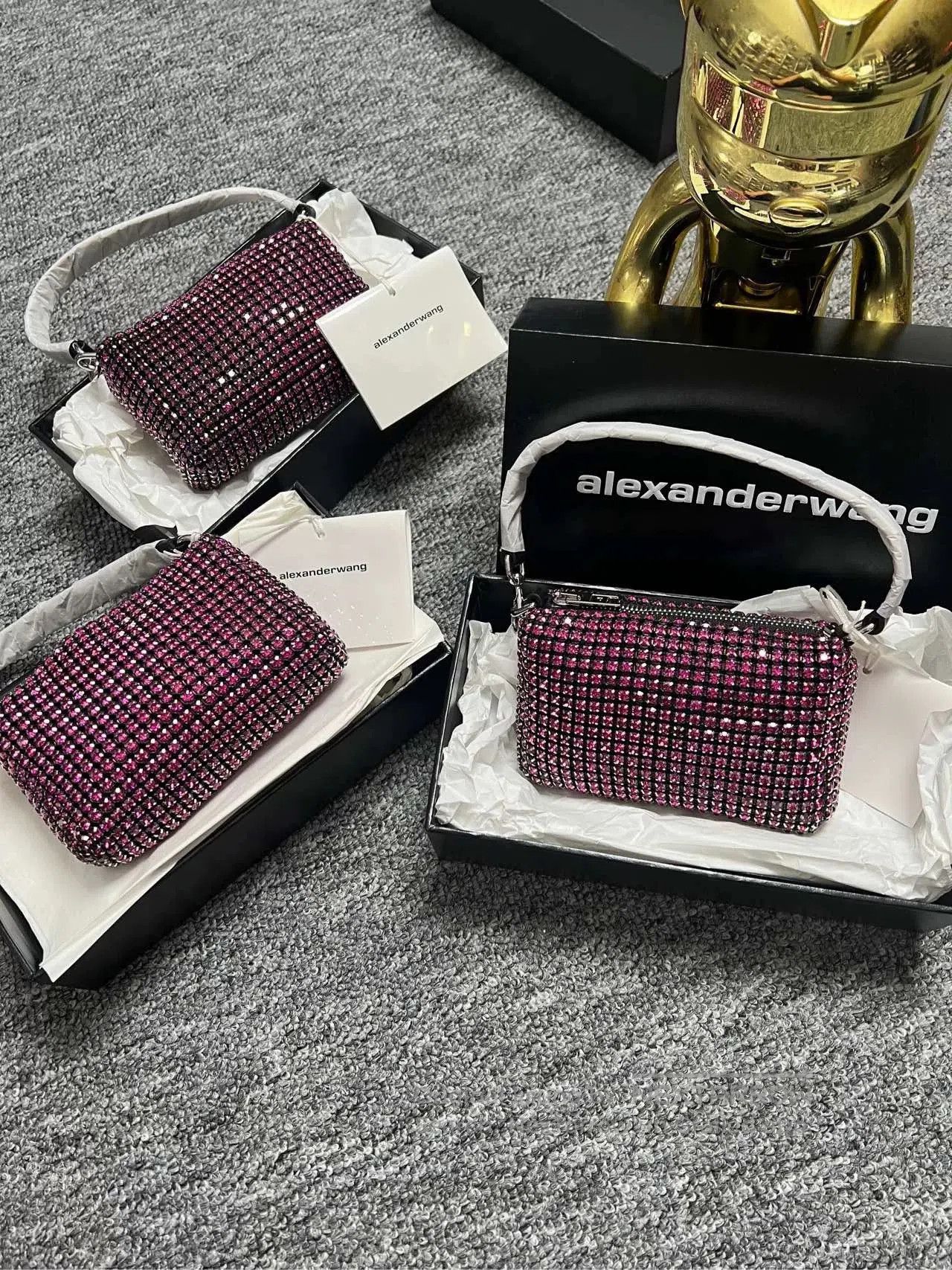 Alexander Wang Alexander Wang Mini Pink Rhinestone Handbag. Size ONE SIZE - 1 Thumbnail