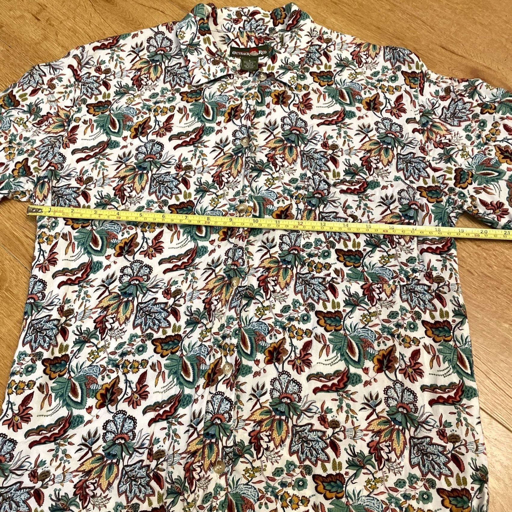 Vintage OUTBACK RED Button-Up Shirt Womens Small Floral Western Floral Grunge 90’s Y2K Vintage Size L / US 10 / IT 46 - 5 Thumbnail