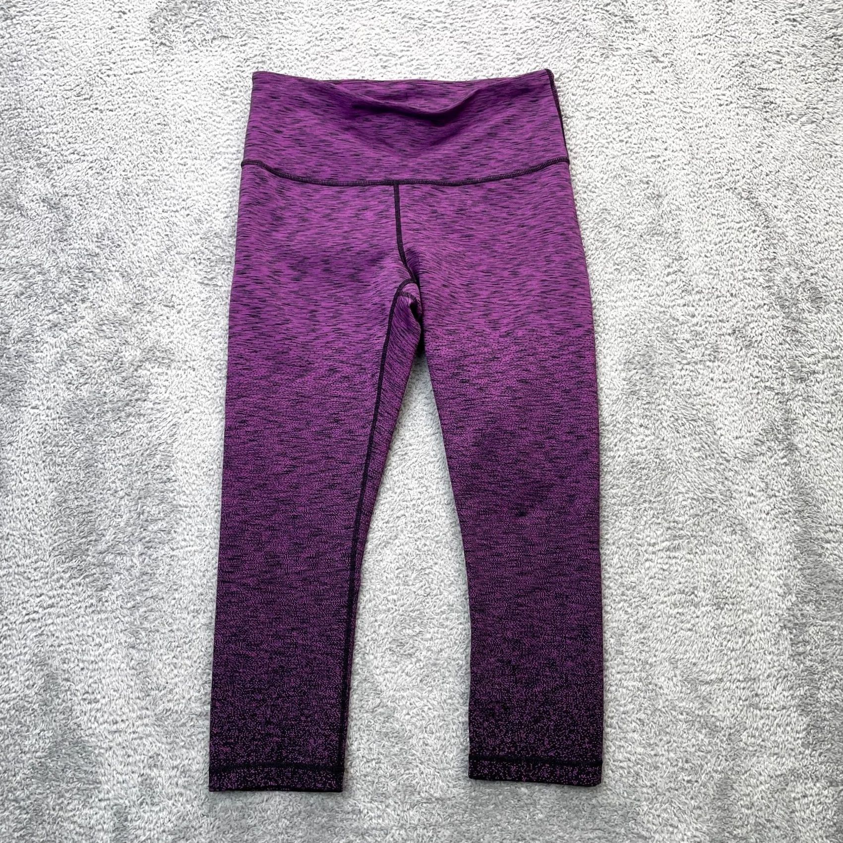 Vintage Kirkland Signature Leggings Womens Medium Purple Active Crop Skinny Leg Pants Size 32" / US 10 / IT 46 - 2 Thumbnail