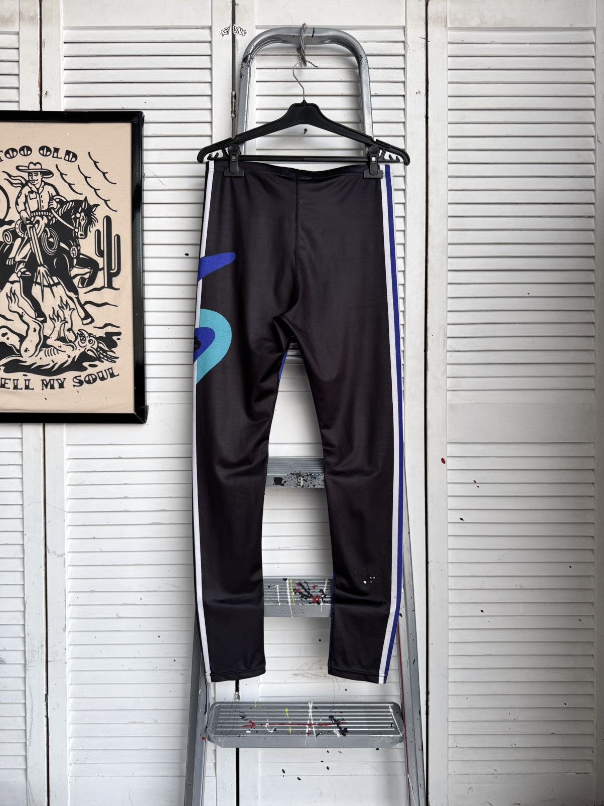 Adidas Vintage Adidas Cycling Running Leggings Big Logo France Size US 34 / EU 50 - 3 Thumbnail