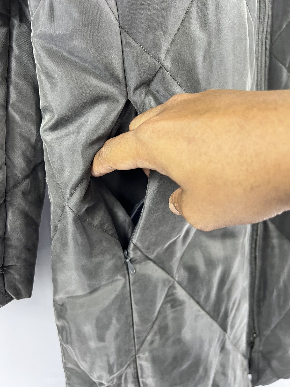 Hiroko Koshino Homme × Japanese Brand × Vintage 🔥 LongJacket 🔥 Hiroko Koshino Quilted down Jacket Size US S / EU 44-46 / 1 - 4 Thumbnail