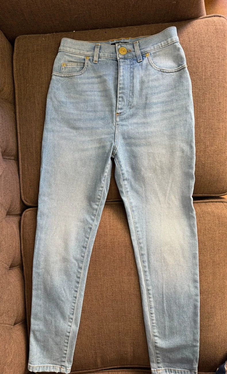 Balmain Comfortable Classic Denim Pants with Gold Button Size US 34 / EU 50 - 1 Thumbnail