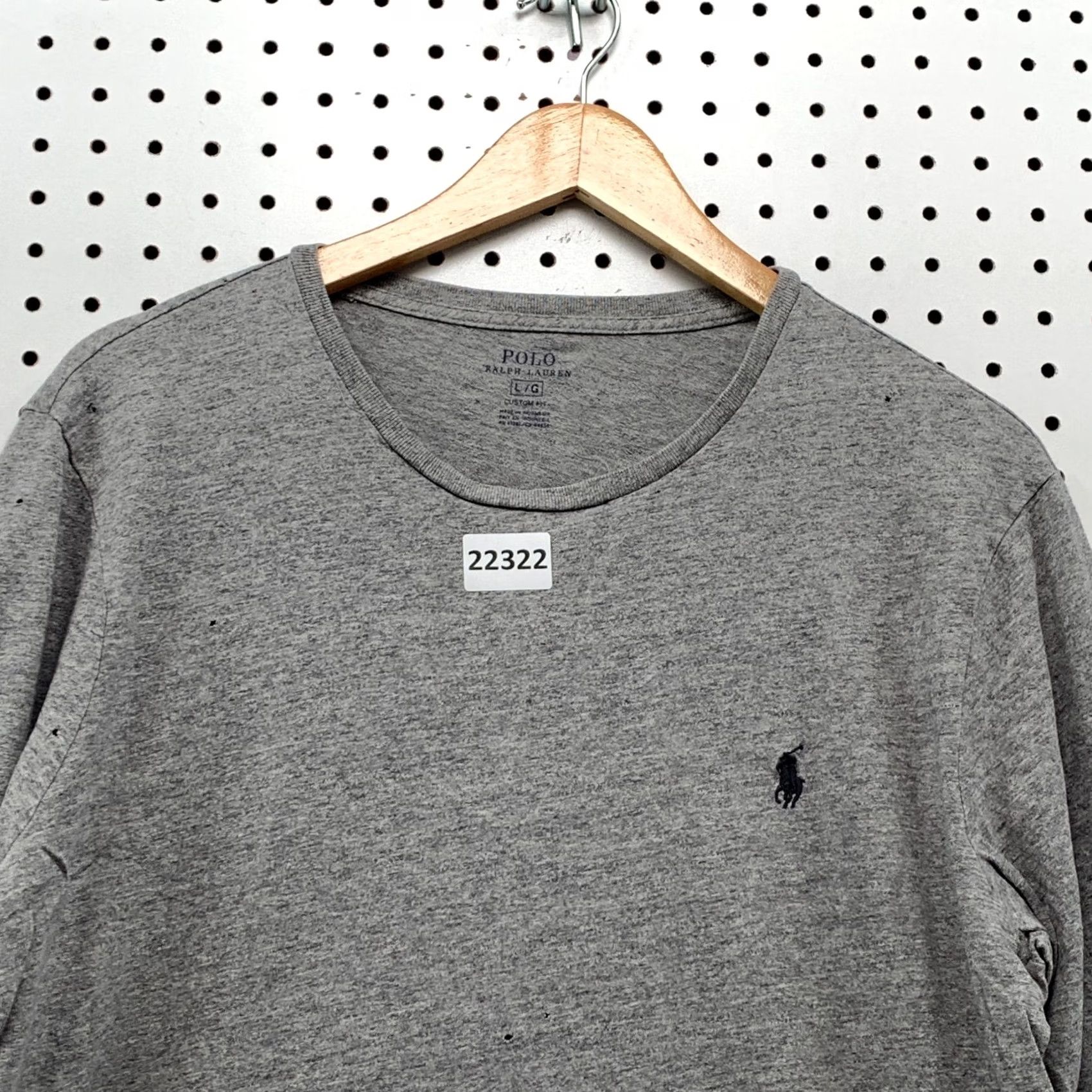 Polo Ralph Lauren Polo Ralph Lauren Shirt Mens Large Gray Black Pony Long Sleeve 20x28 Size US L / EU 52-54 / 3 - 2 Thumbnail