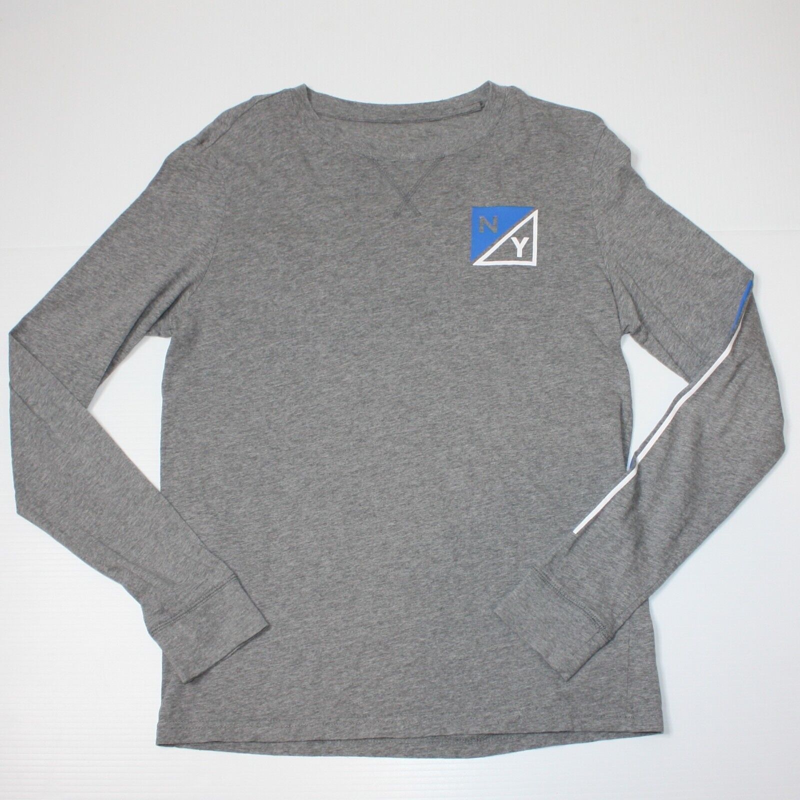 Aeropostale Young Men's NY Gray Long Sleeve Regular Fit Top Shirt size S Size US S / EU 44-46 / 1 - 1 Thumbnail