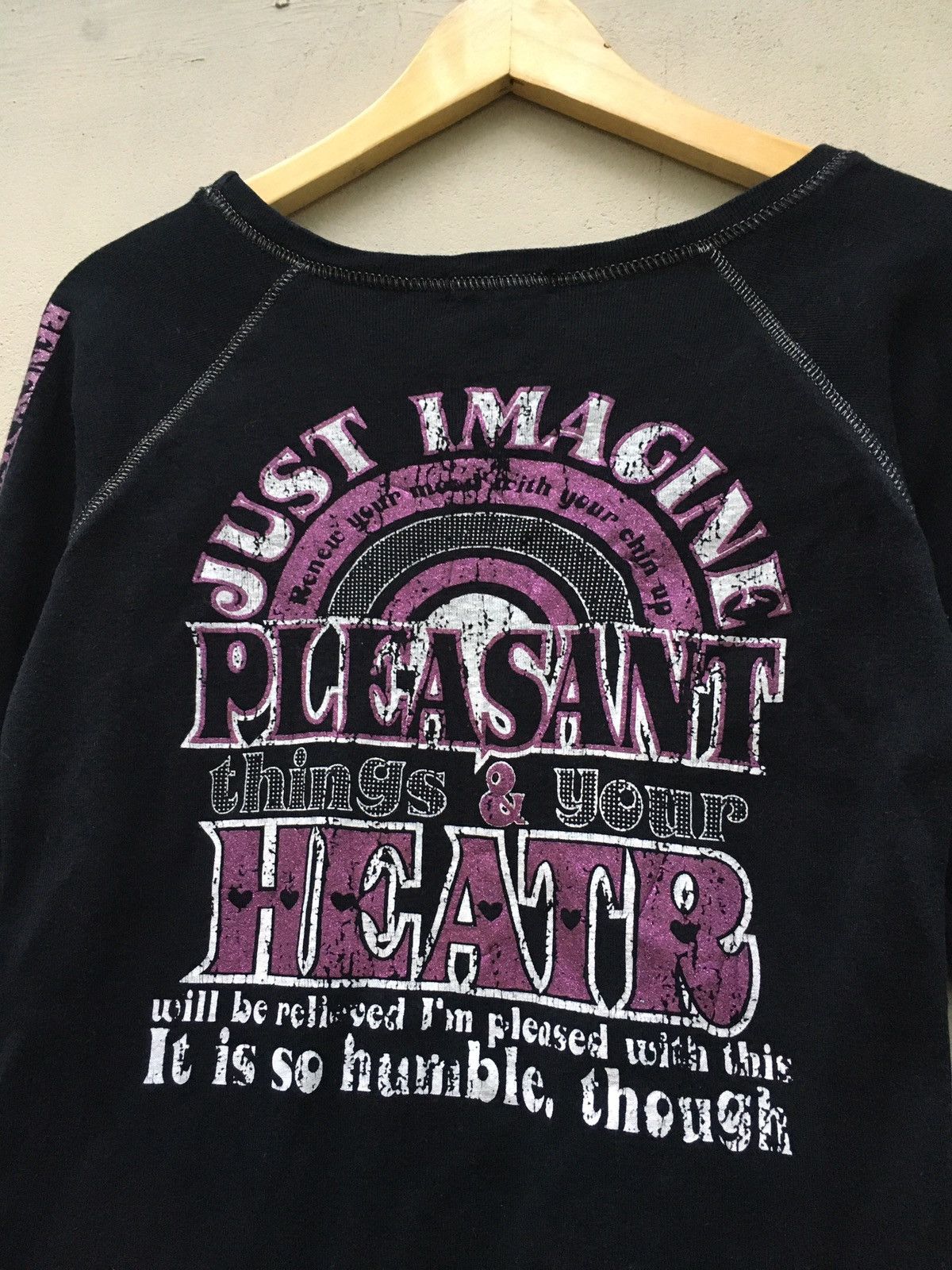 20471120 Japanese Y2K Style Pink Cat Poem Long Sleeve Ifsix Lgb Style Size US M / EU 48-50 / 2 - 8 Thumbnail