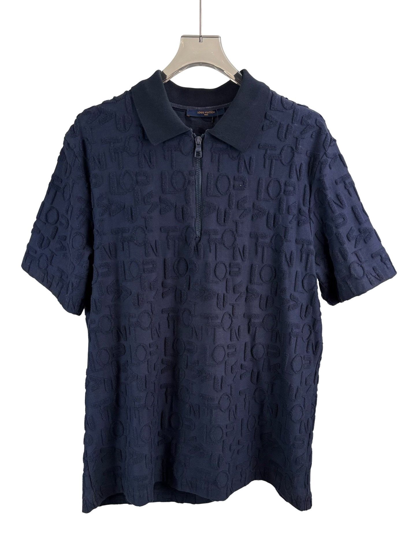 Louis Vuitton Louis Vuitton Flocked Monogram Half-Zip Polo XL Size US XL / EU 56 / 4 - 1 Thumbnail