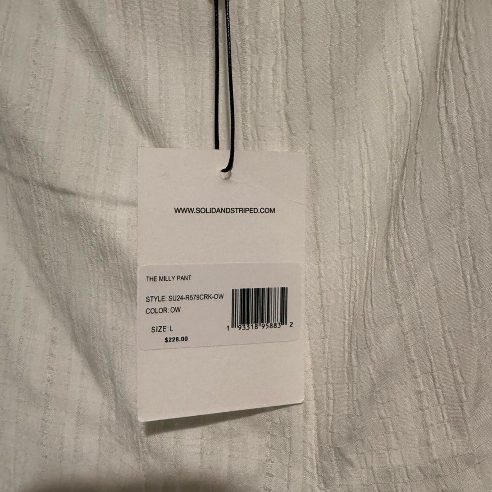 Solid and Striped NWOT SOLID & STRIPED White Wide Leg Pants Size 36" / US 14 / IT 50 - 11 Thumbnail