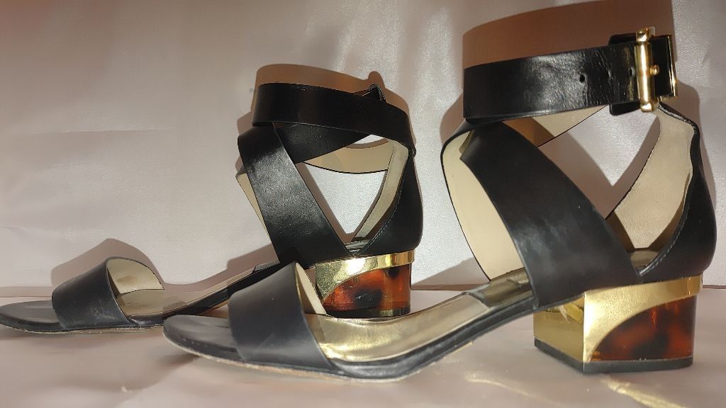 Michael Kors Michael Kors Tulia Black Heel Sandals Size 40 Size US 9.5 / IT 39.5 - 3 Thumbnail