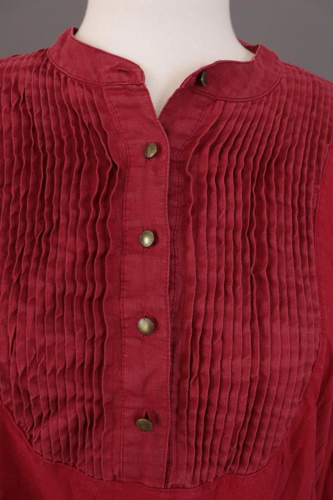 Lauren Ralph Lauren Lauren Ralph Lauren Red Henley Relaxed Shirt Size XXL Size XXL / US 16-18 / IT 52-54 - 4 Thumbnail