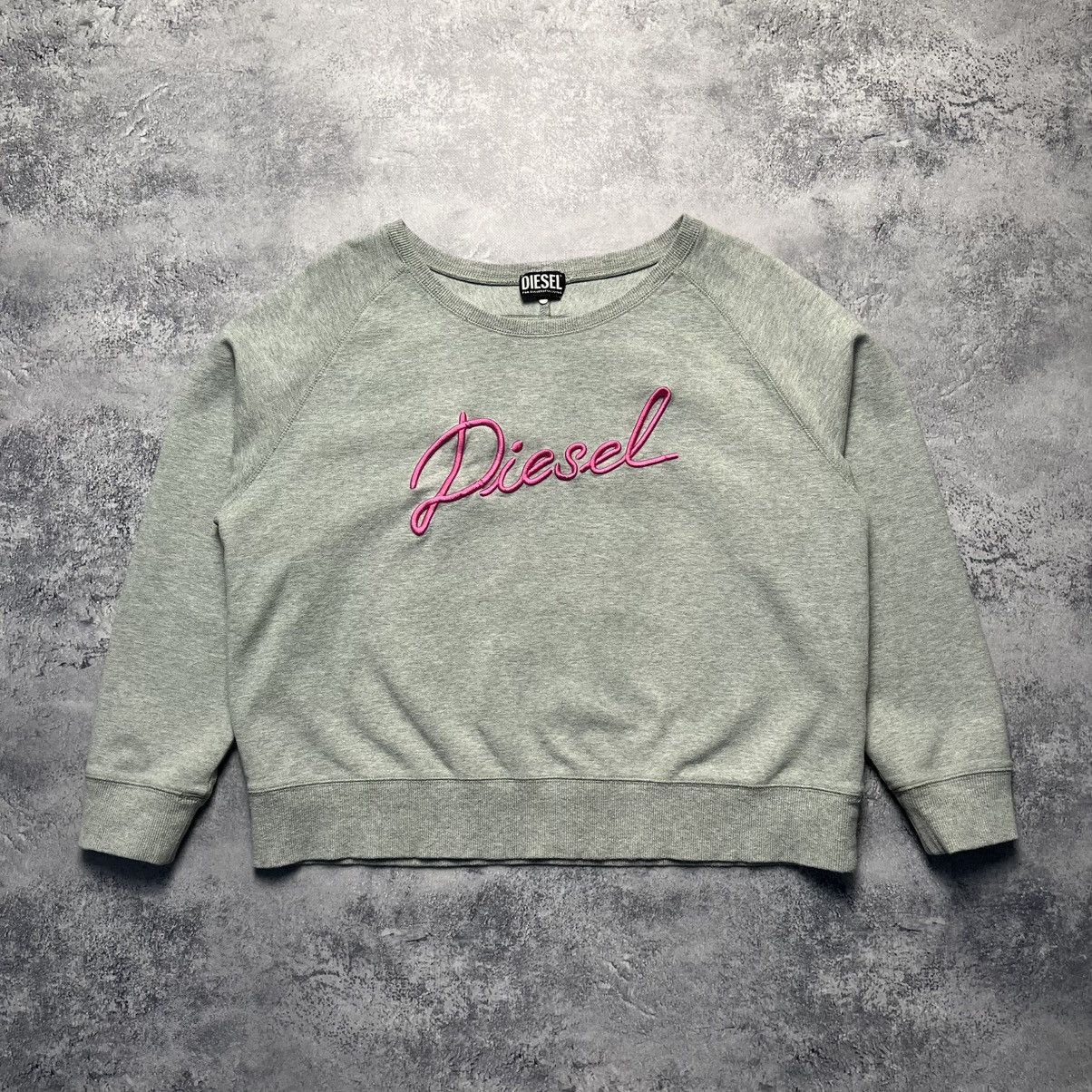 Diesel Vintage Diesel Big Central Logo Gray Sweatshirt Streetwear Size XL / US 12-14 / IT 48-50 - 1 Thumbnail