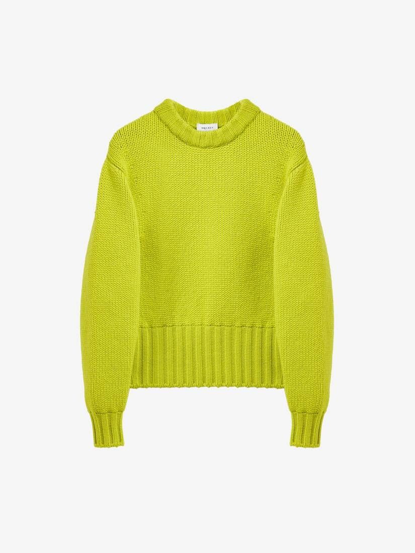 Alexander McQueen o1srvl11e0326 Crew Neck Jumper in Yellow Size XL / US 12-14 / IT 48-50 - 1 Thumbnail