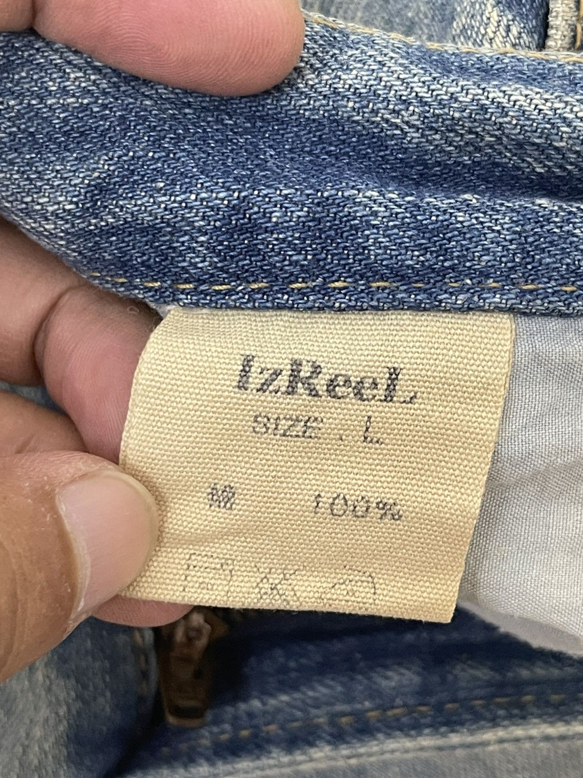 Japanese Brand Flare Jeans Izreel Faded Distress Boot Cut 2🟦5 Size US 31 - 18 Thumbnail