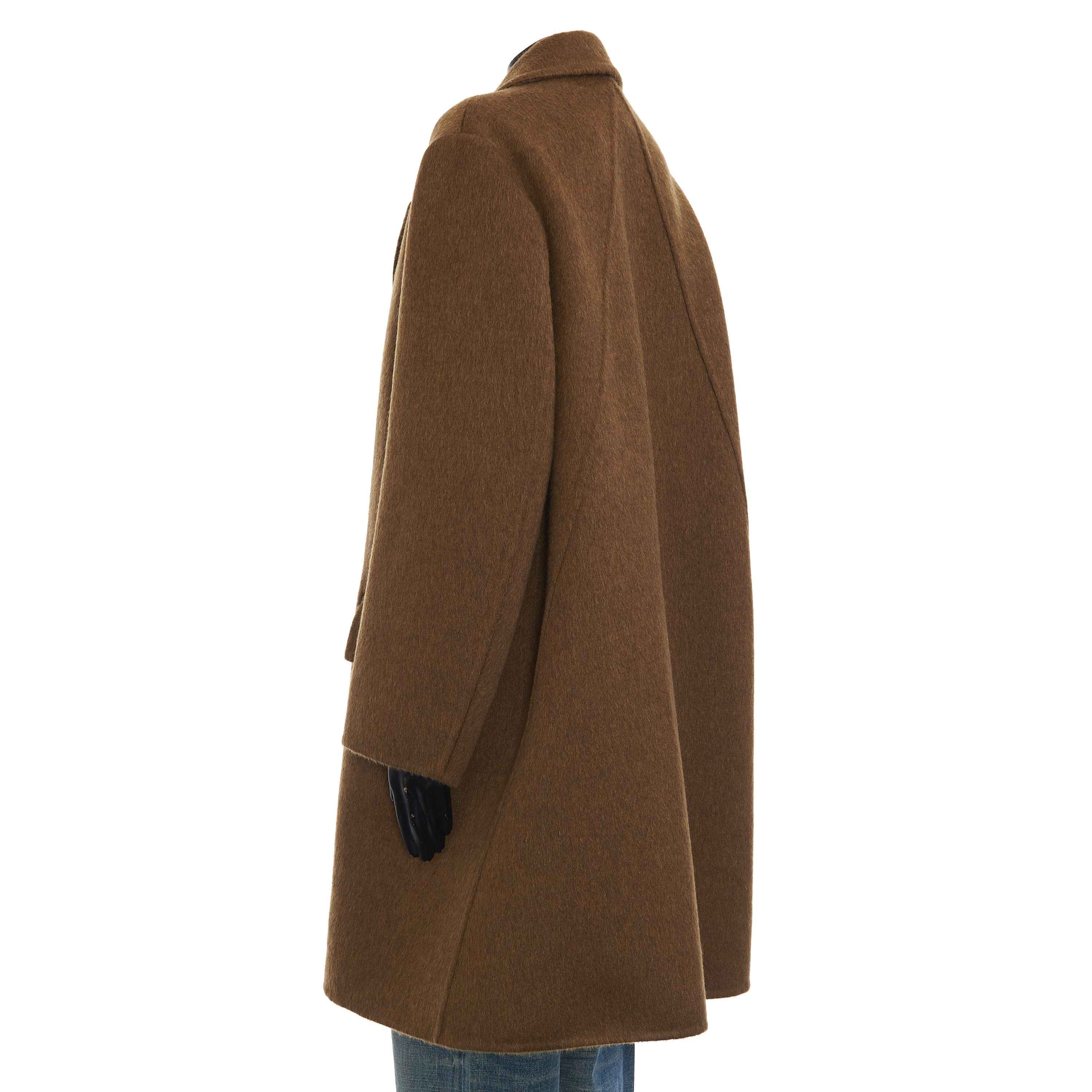 Bottega Veneta Oversized Coat In Double Face Camel Brown Wool & Mohair Size XS / US 0-2 / IT 36-38 - 5 Thumbnail