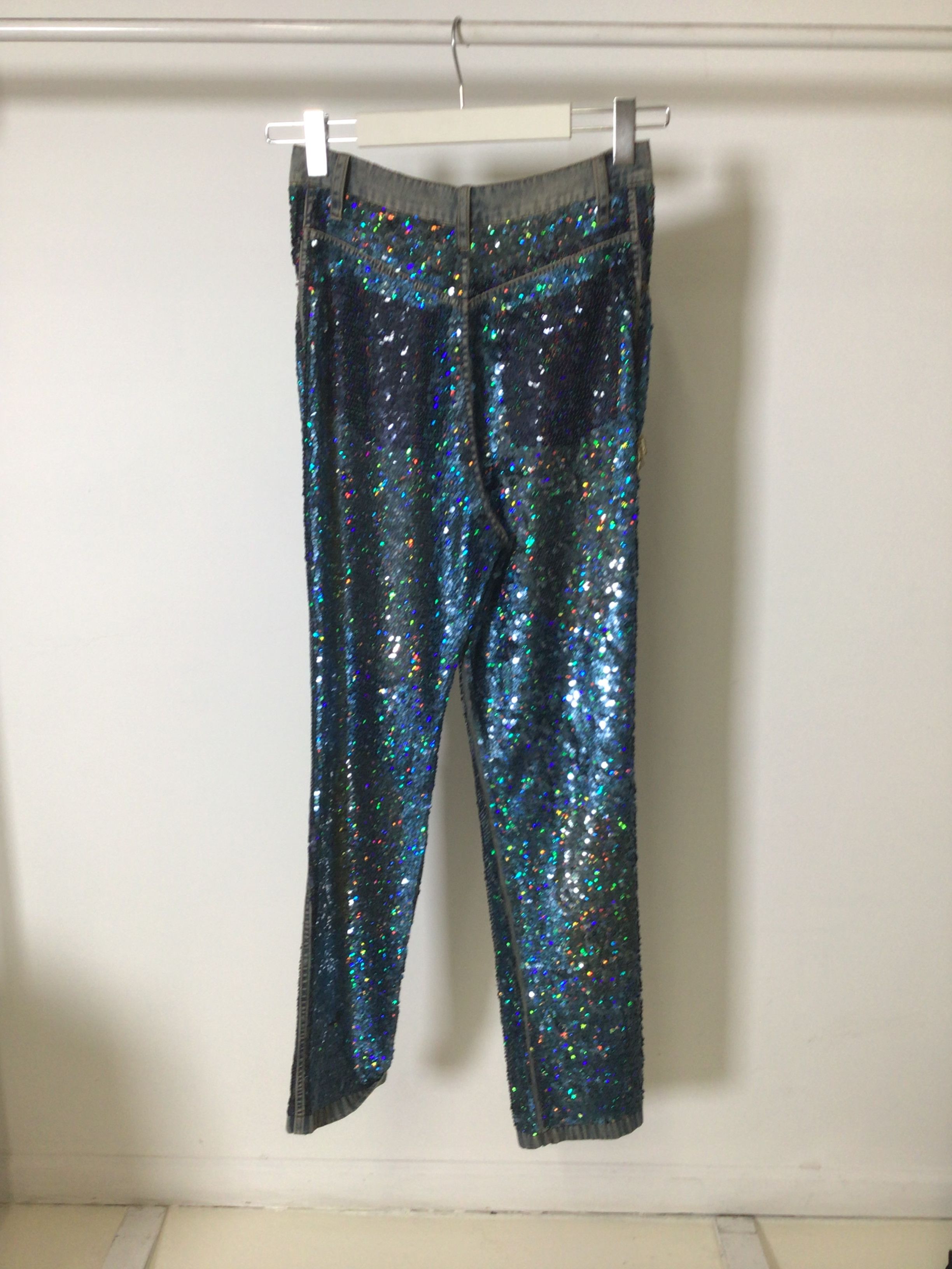 ASHISH Ashish Embellished Light Blue Denim Size 28" / US 6 / IT 42 - 2 Thumbnail