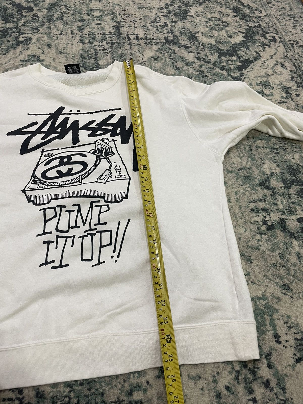 Stussy Stussy Pump It Up Crewneck White Medium Size US L / EU 52-54 / 3 - 13 Thumbnail