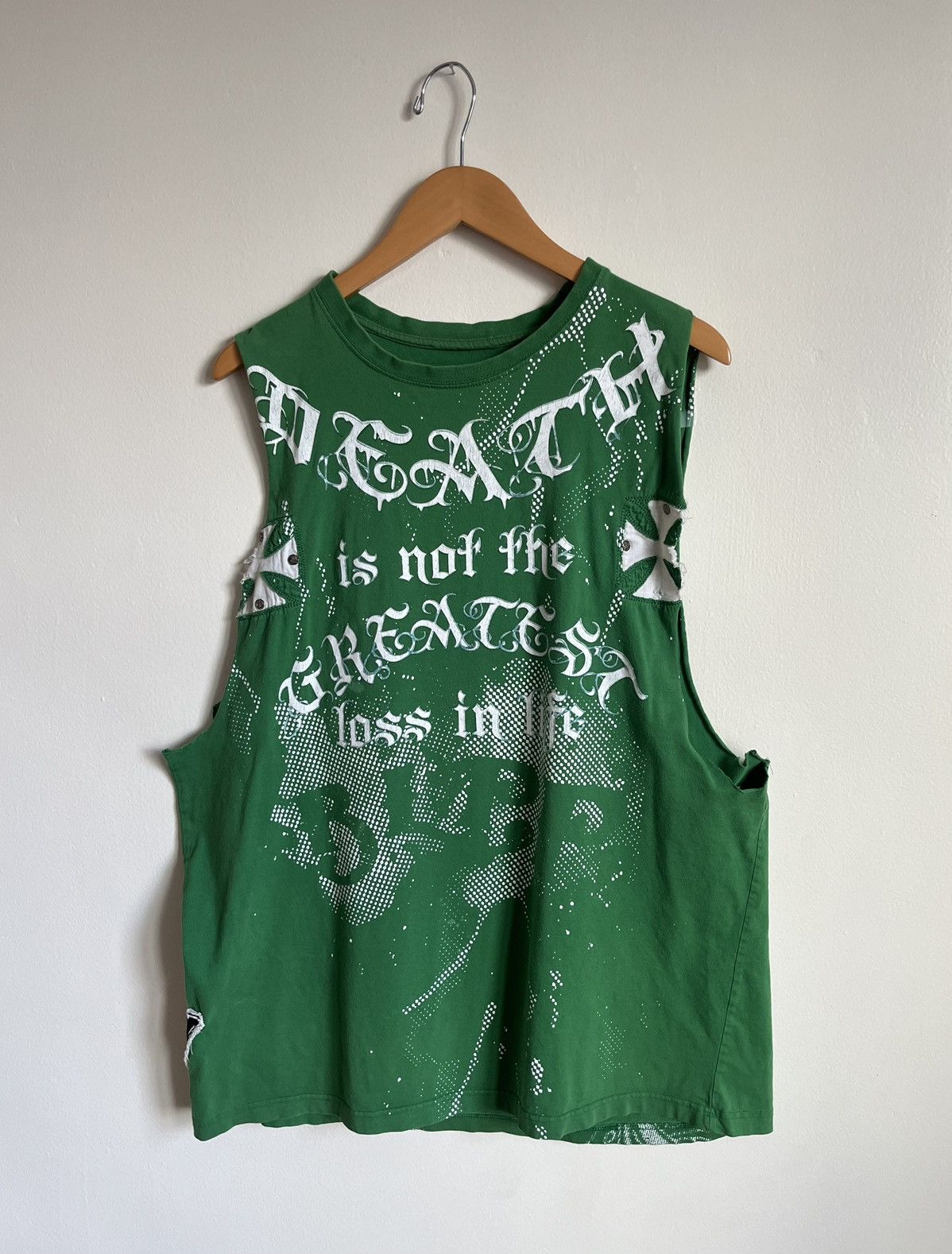 Affliction Crazy Vintage Affliction Style Tattoo Thrashed Tank Top Size US XL / EU 56 / 4 - 1 Thumbnail