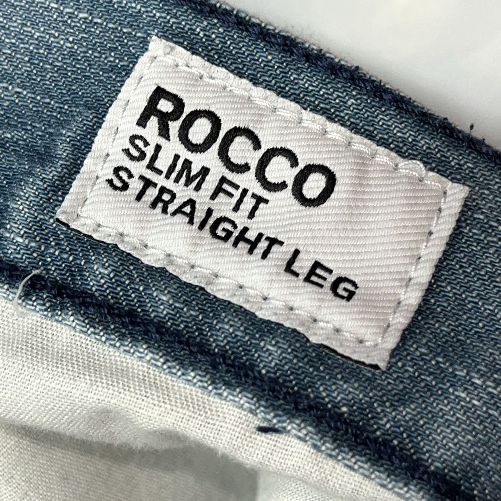 Express Express ROCCO Slim Fit Straight Jeans Men’s 34x34 Cotton Light Blue Denim 34 90s City USA Mens Regular Jeans Size US 34 / EU 50 - 7 Thumbnail