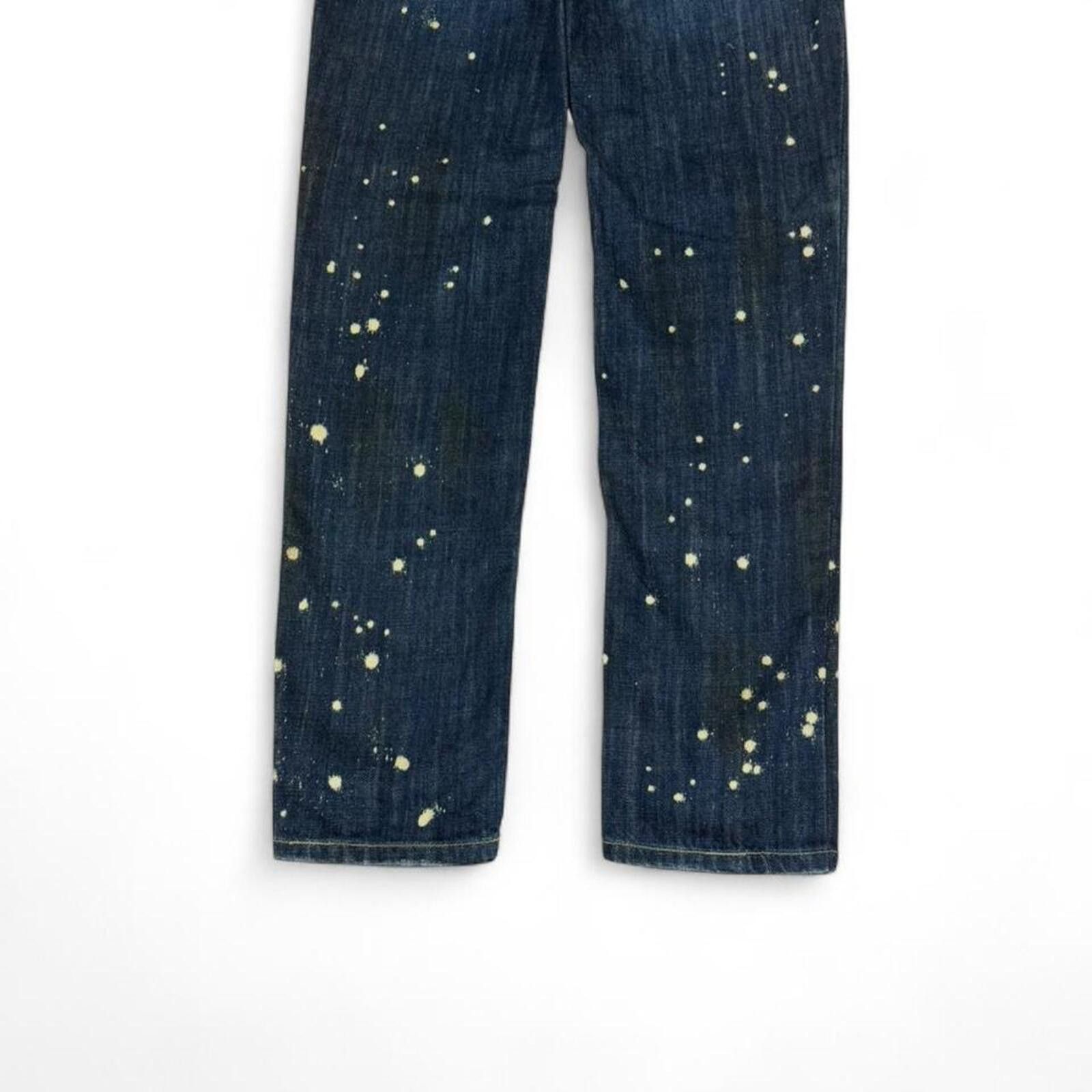 True Religion Public Space 1 dirty shade denim with white paint splatter Size 29" - 6 Thumbnail