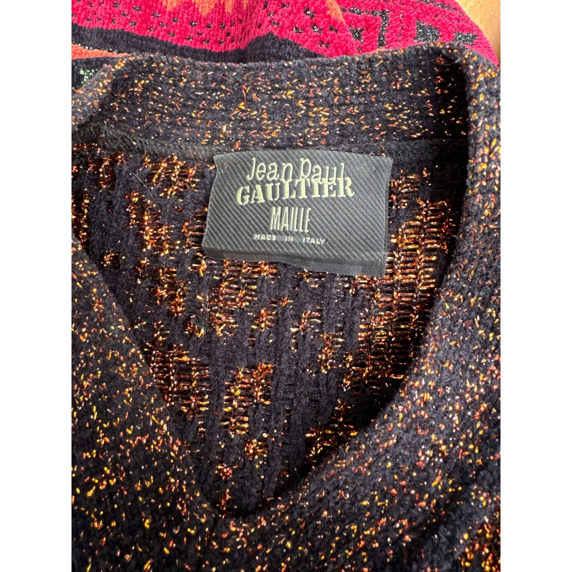Jean Paul Gaultier FW 1995 Maille Lurex Multicolor Sweater Size US L / EU 52-54 / 3 - 6 Thumbnail