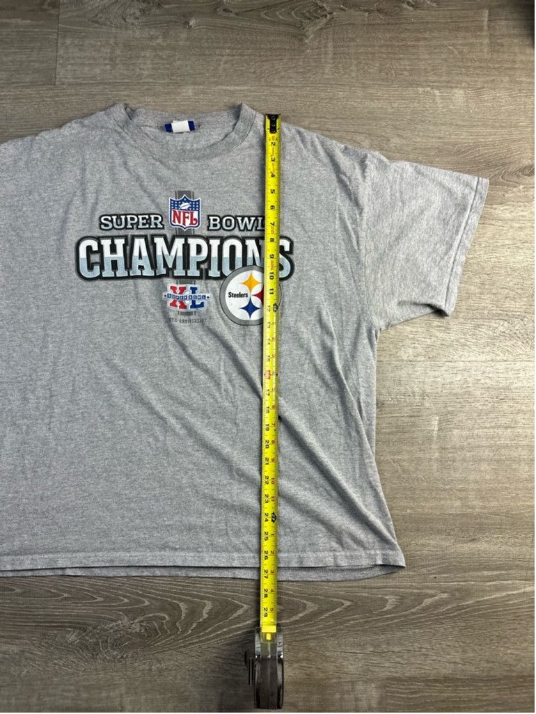 Reebok Vintage Reebok Steelers Super Bowl Champions T-shirt XL Gray Size US XL / EU 56 / 4 - 6 Thumbnail