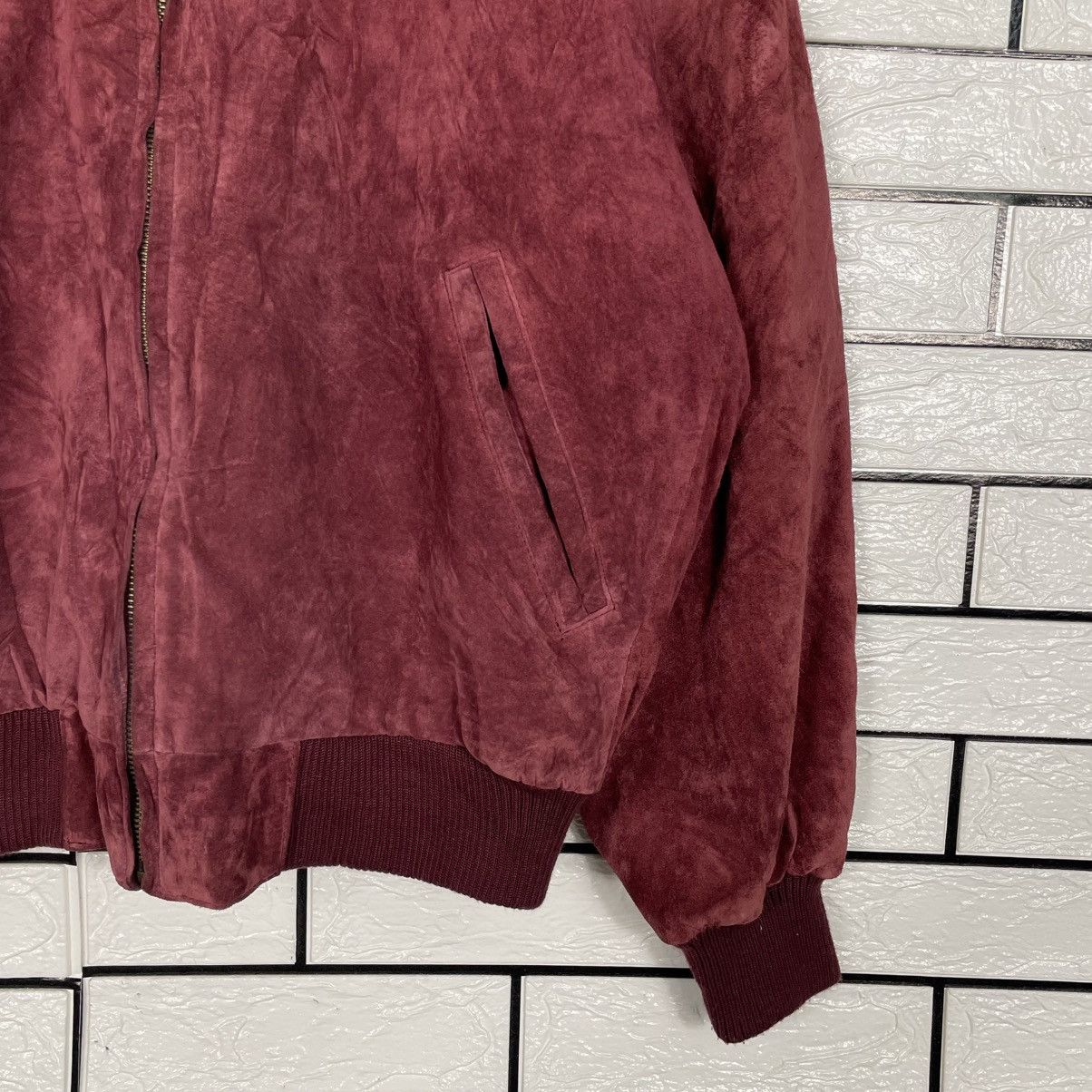 Other Artisanat Maroon Leather Bomber Jacket Size US M / EU 48-50 / 2 - 4 Thumbnail
