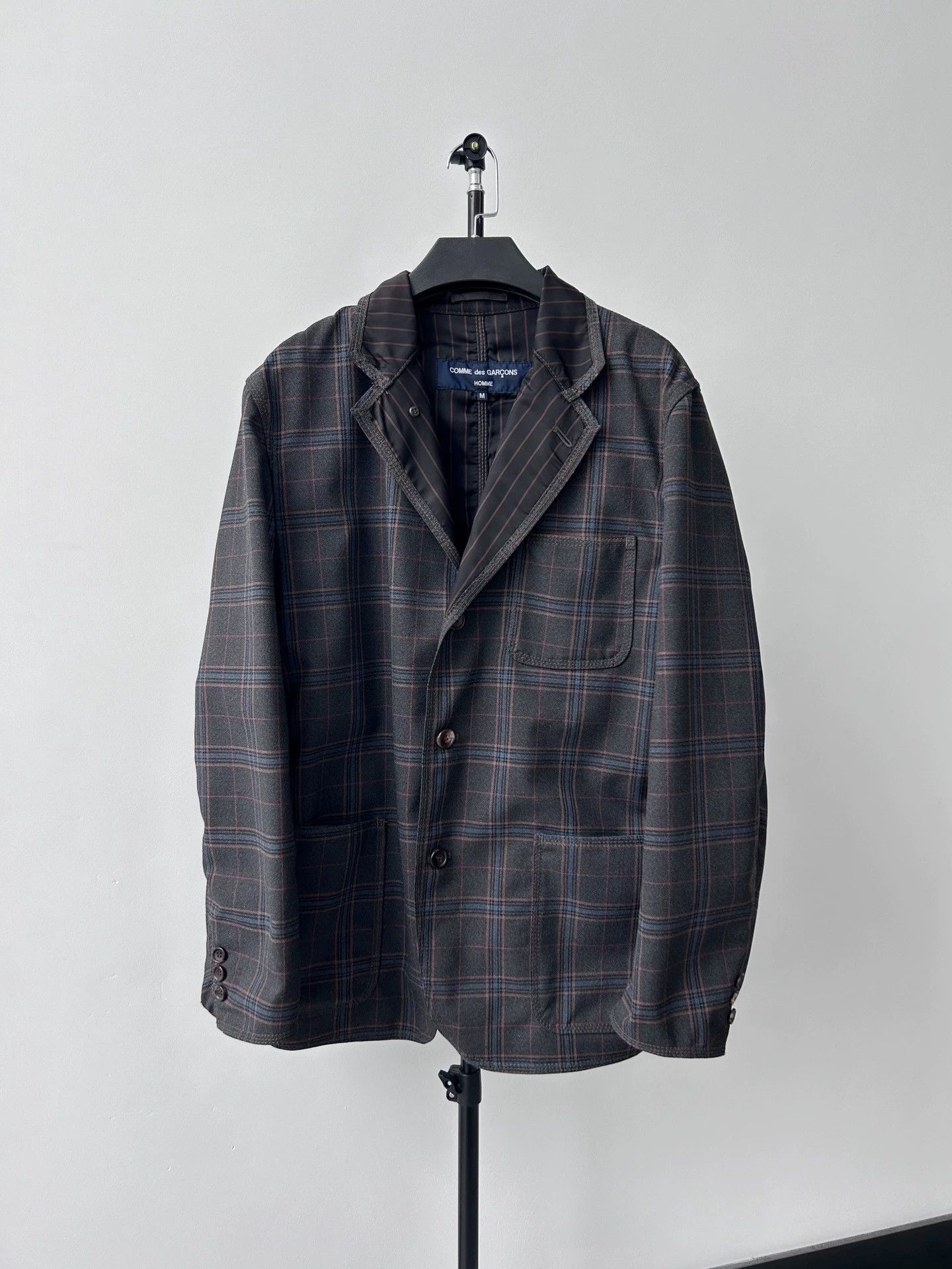 Comme des Garcons Comme des Garçons Pleated Check Blazer M Size US M / EU 48-50 / 2 - 1 Thumbnail