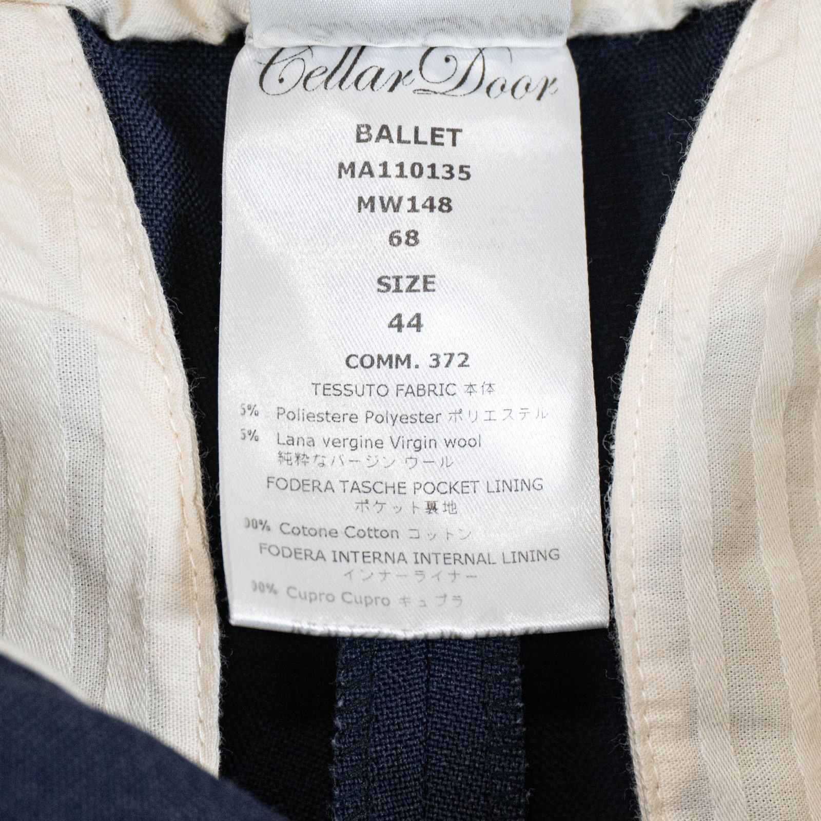 Other Cellar Door BALLET Pleated Trouser Pants Navy Wool blend 44 Size US 28 / EU 44 - 5 Thumbnail