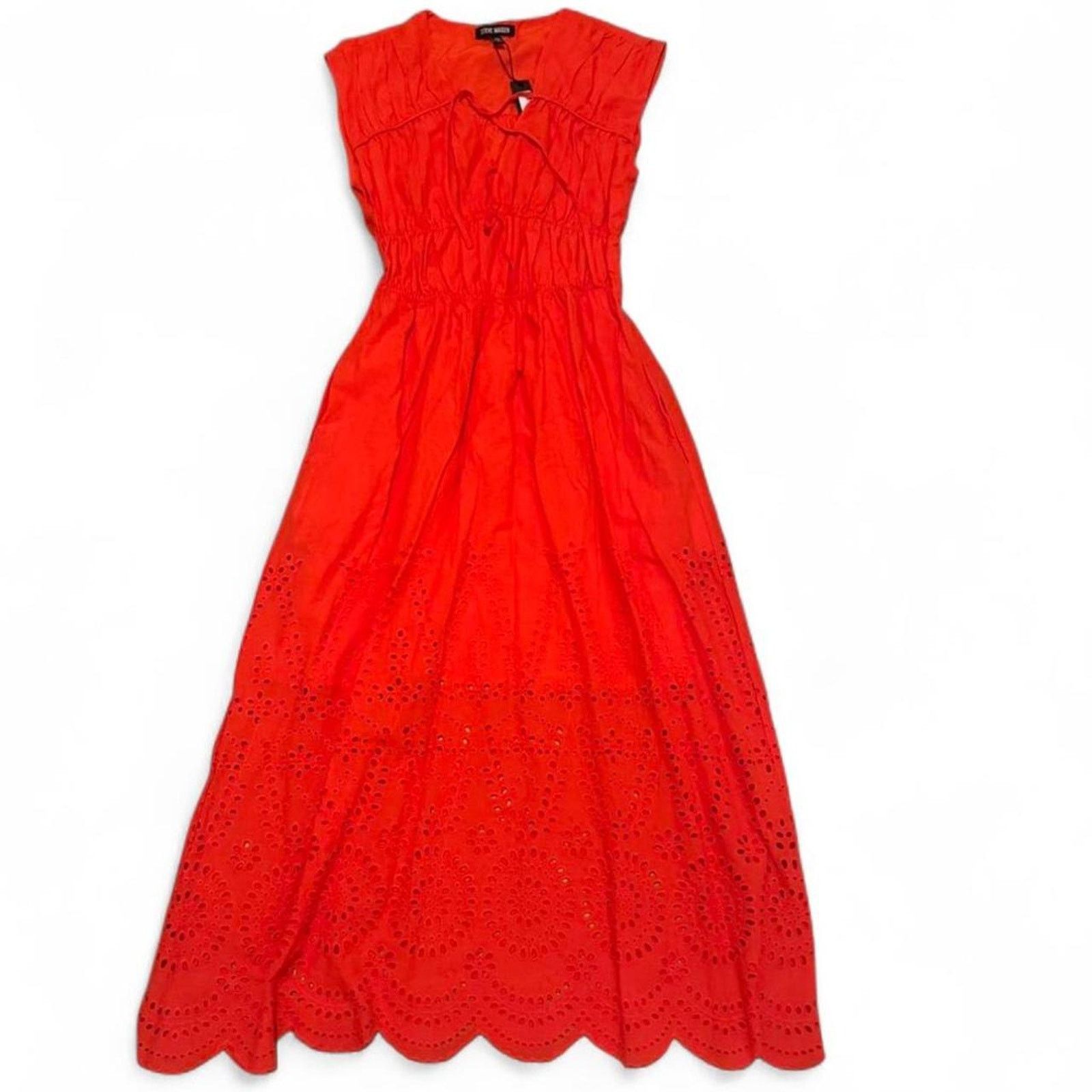 Steve Madden Red Summer Dress - Full length red summer maxi dress Size XS / US 0-2 / IT 36-38 - 5 Thumbnail