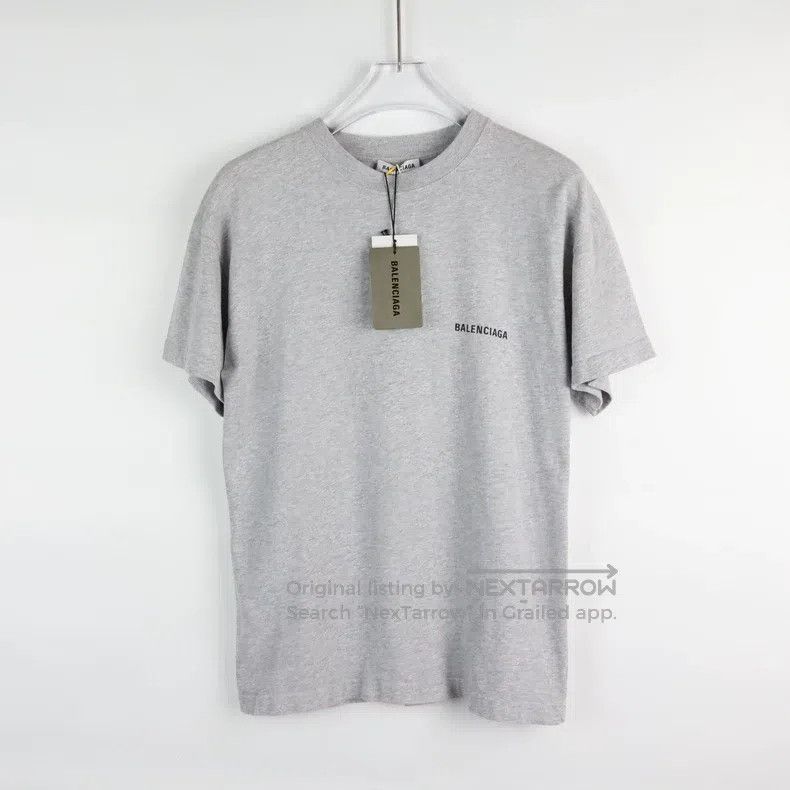 Balenciaga Balenciaga Logo Printed Retro Plain Short Sleeve T-Shirt Size US XS / EU 42 / 0 - 1 Thumbnail