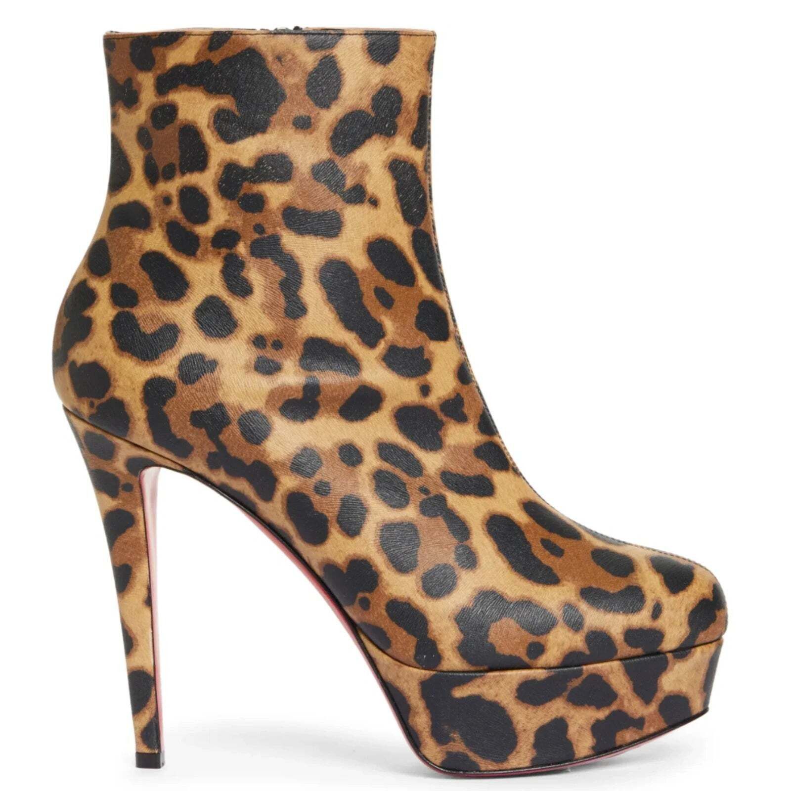 Christian Louboutin Christian Louboutin Bianca Booty 120 Leopard Brown Size US 6.5 / IT 36.5 - 3 Thumbnail