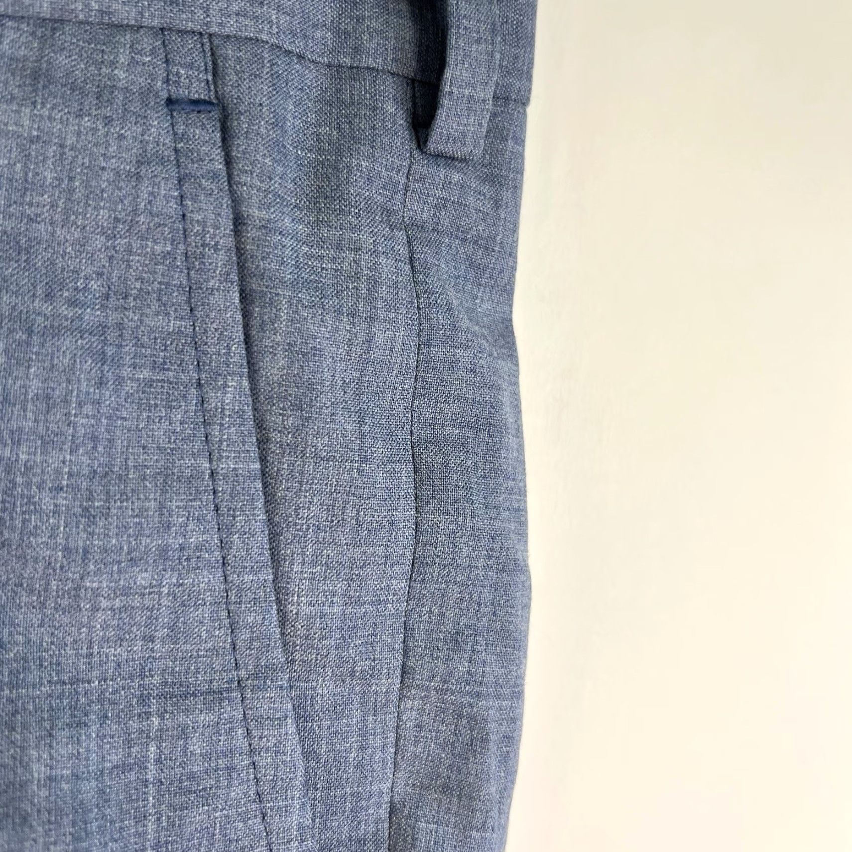 Proper Cloth VINTAGE Proper Cloth Dress Pants Mens Size 54 Blue Wool Straight Leg Formal 130's Tropical City Size US 38 / EU 54 - 2 Thumbnail