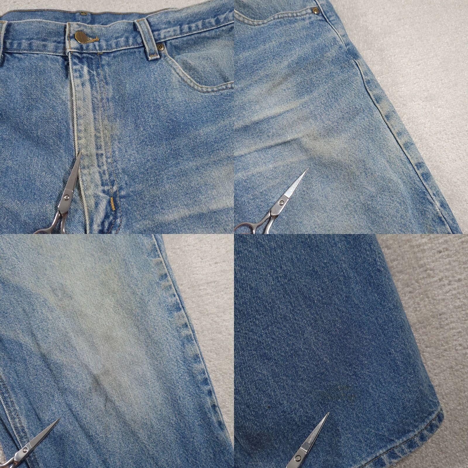 Carhartt VINTAGE Carhartt Jeans DST B17 Relaxed Fit Medium Wash 38x30 Mens Blue 5-Pocket Distressed Not Stained Size US 38 / EU 54 - 9 Thumbnail