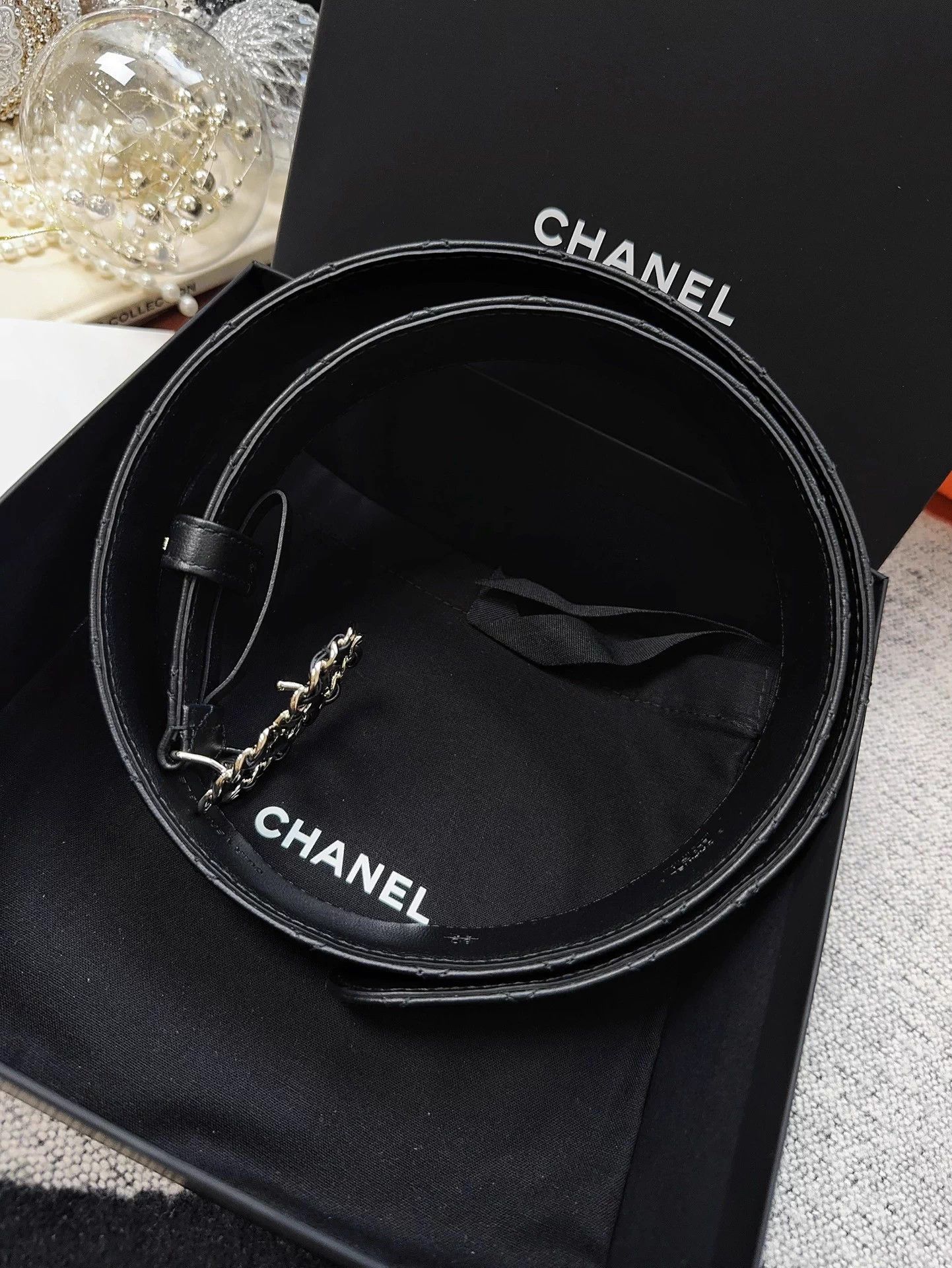 Chanel Chanel Classic Black Quilted Leather Chain CC Belt 80/32 Size ONE SIZE - 5 Thumbnail